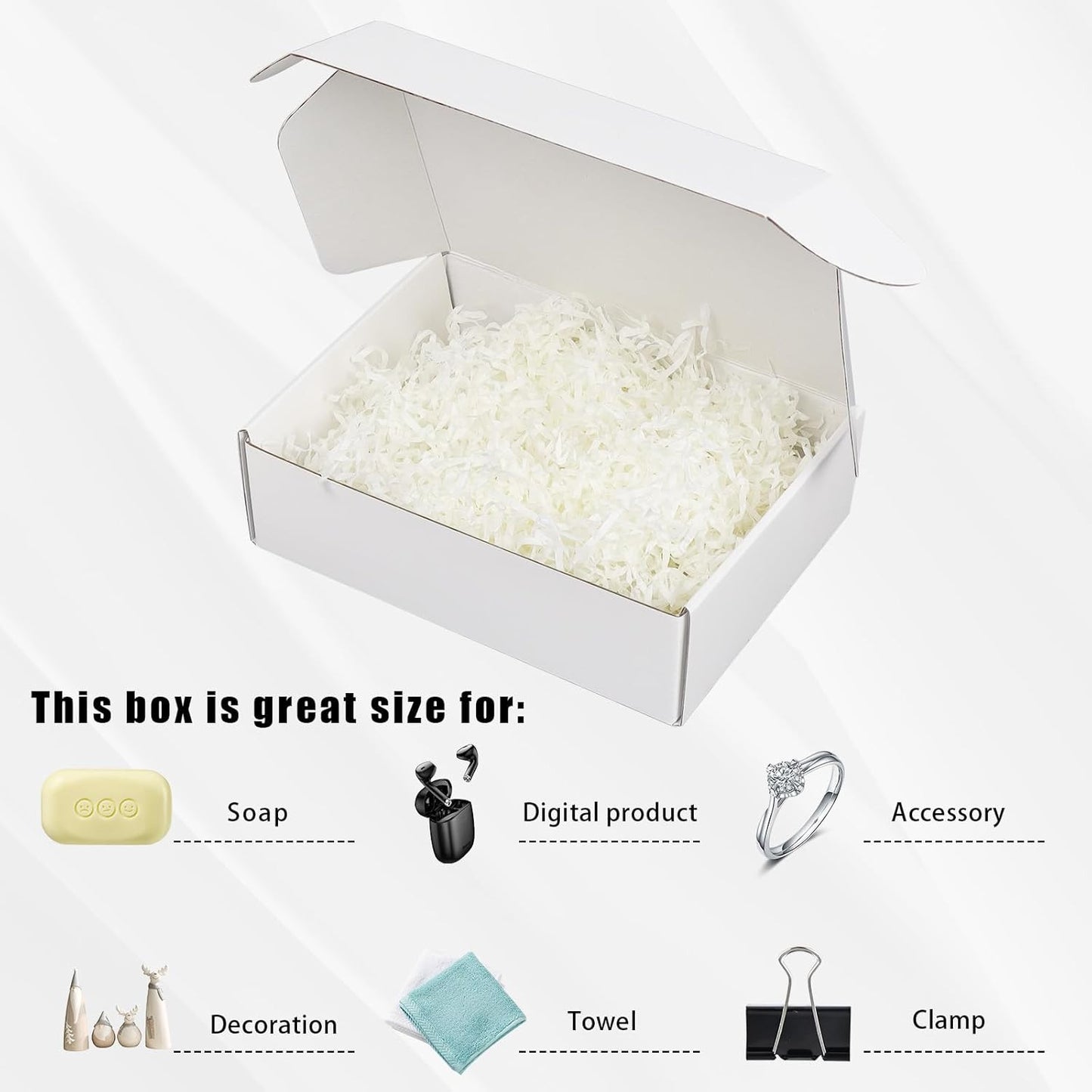 7X5X2 Inch White Shipping Boxes, 45-Pack Mailer Boxes for Small Business, Corrug