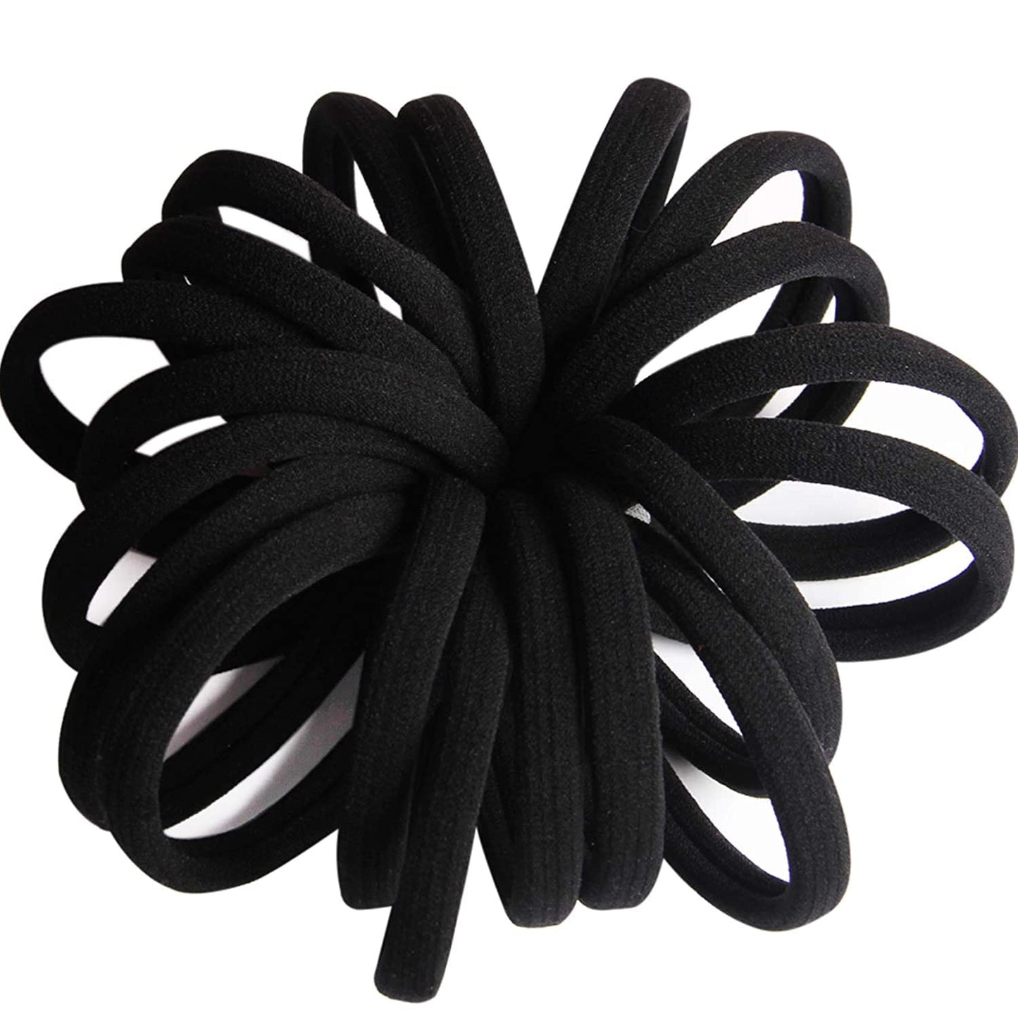 20 PCS Large Hair Ties for Thick Hair Black Hair Bands for Women Men and Girls N