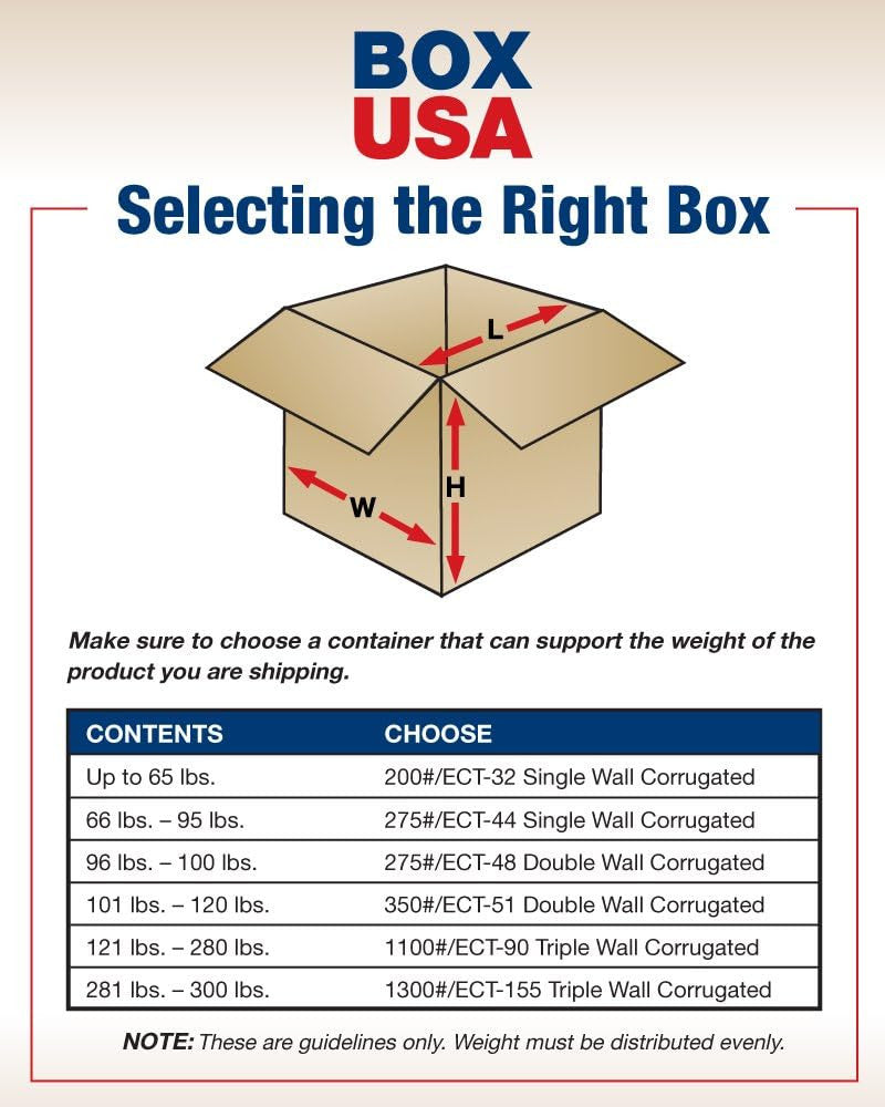 14"L X 8"W X 4"H Corrugated Cardboard Boxes, Pack of 25 | Brown, Reusable, Recyc