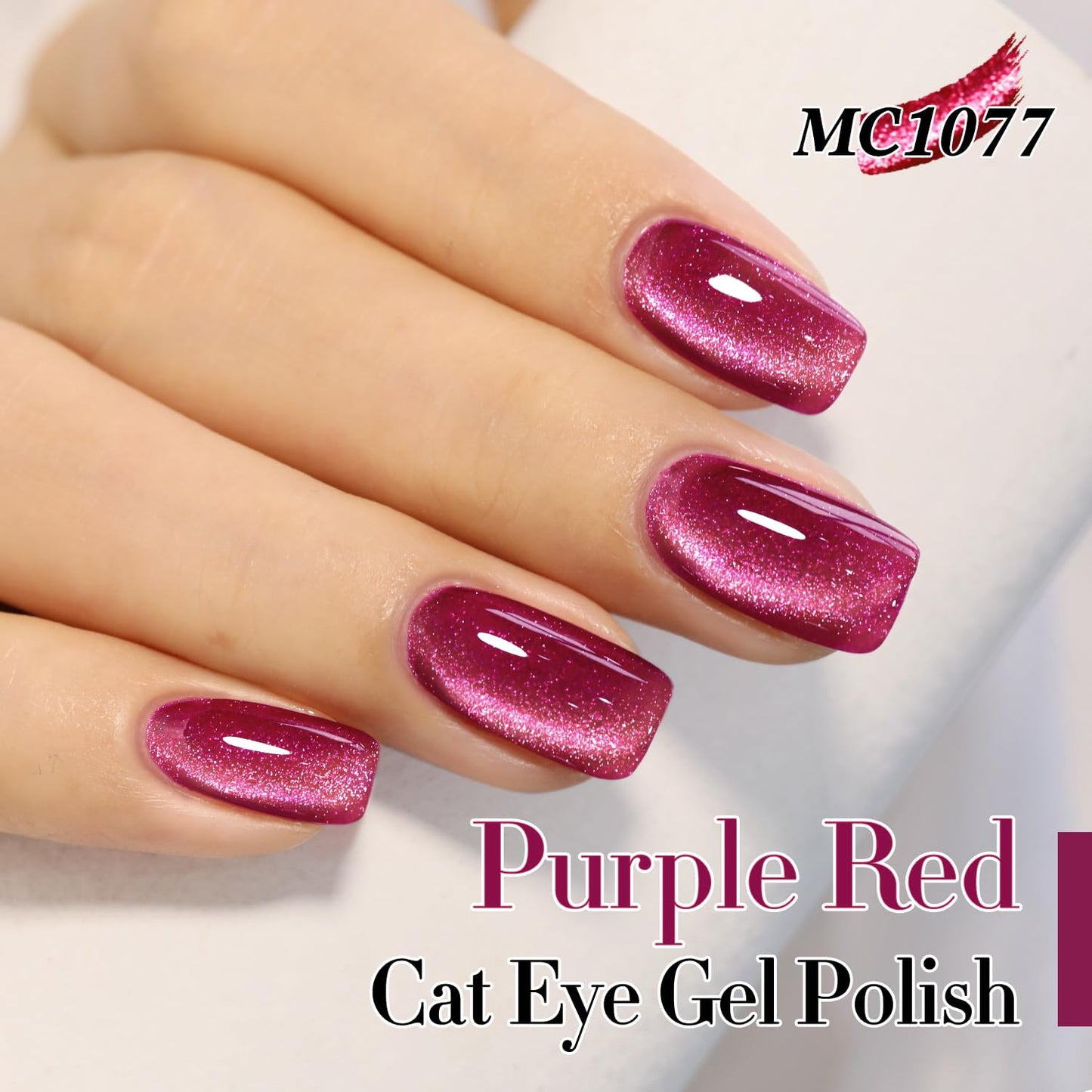 0.5 OZ Cat Eye Gel Polish with Magnet 15ML Holographic Glitter Shimmer Transluce
