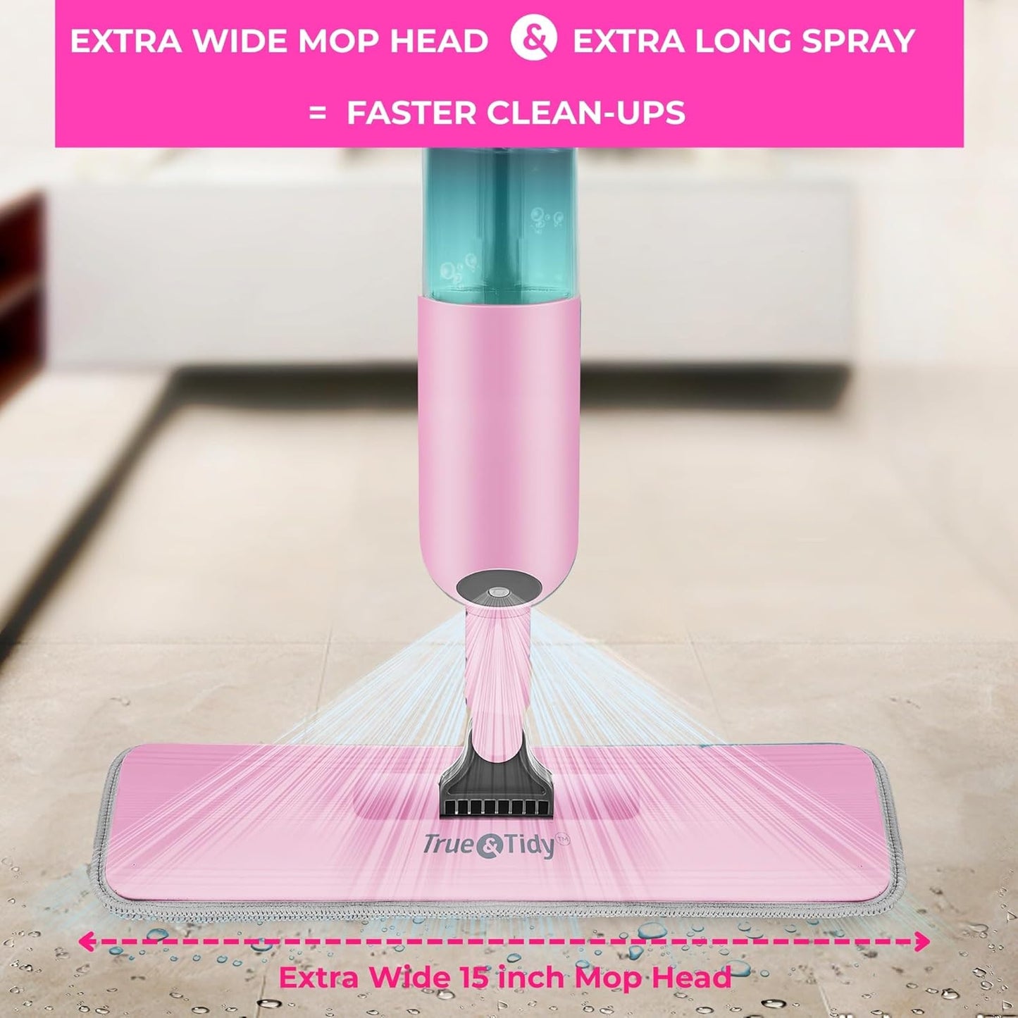 ® SPRAY-250 Multi-Surface Spray Mop with Refillable Water Bottle for Floor Clean