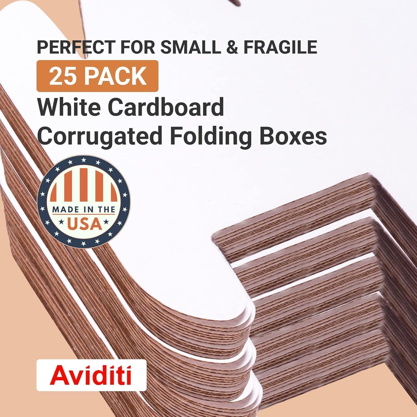 White Shipping Boxes 18"L X 12"W X 6"H (25 Pack) Small Medium Mailing Box for Sm
