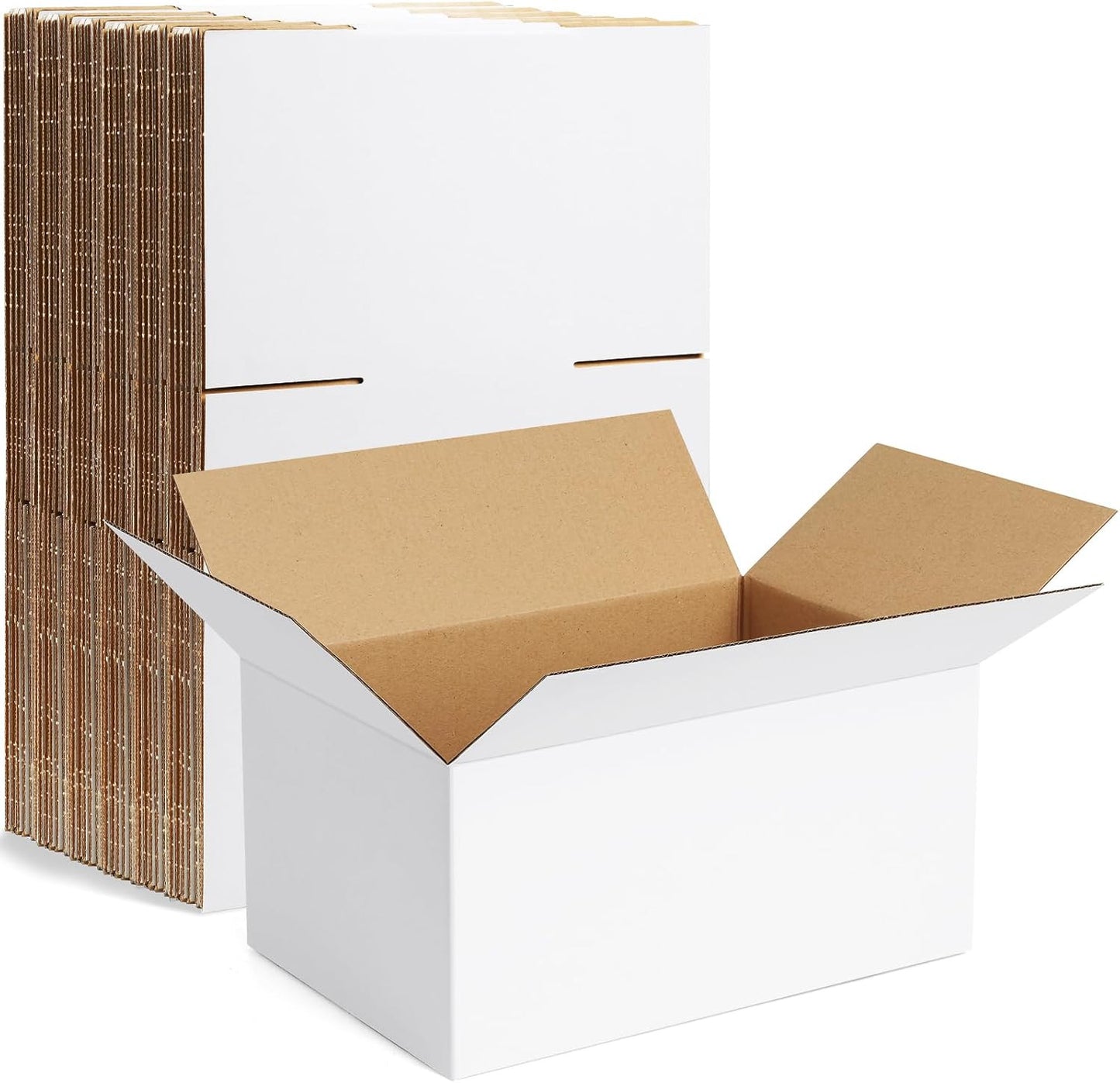 10 Pack 10X7X5 Inch Small Shipping Boxes White Corrugated Cardboard Boxes Mailer