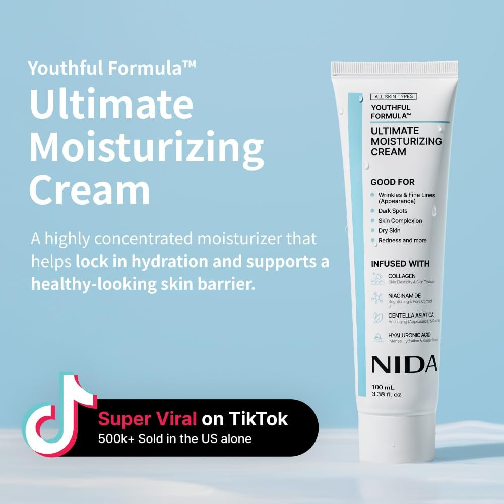 Youthful Formula™ Ultimate Moisturizing Cream | Centella Asiatica, Niacinamide,