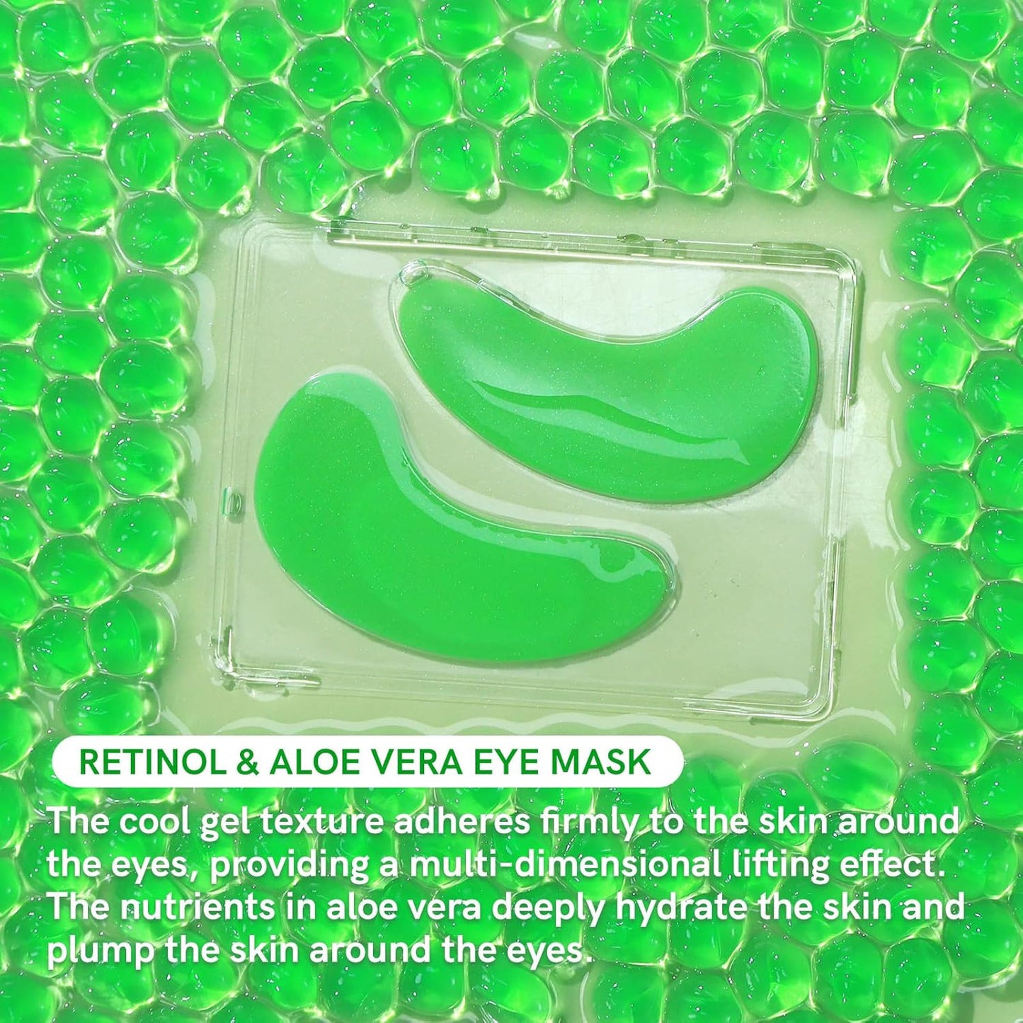 Under Eye Patches with Retinol and Aloe Vera Eye Mask for Dark Circles and Puffi