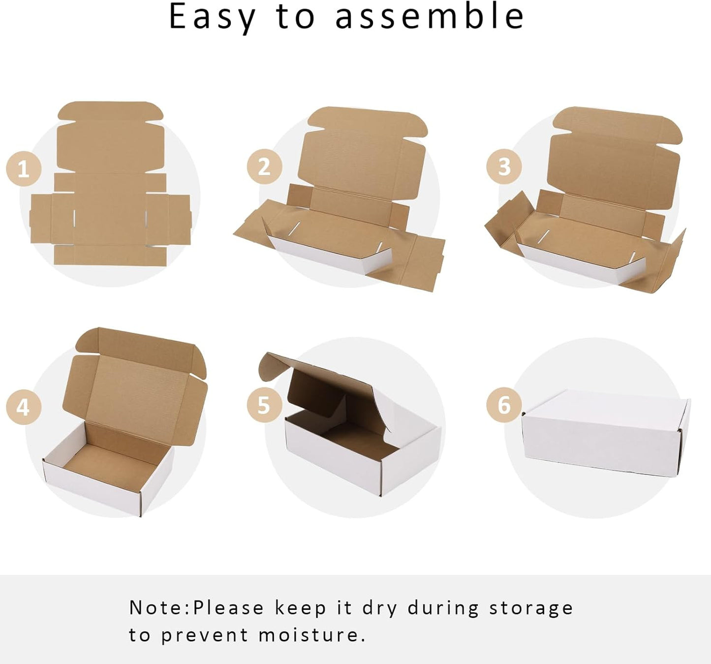 7X5X2" 50 Pack Corrugated Cardboard Boxes Small Shipping Box for Packaging Small