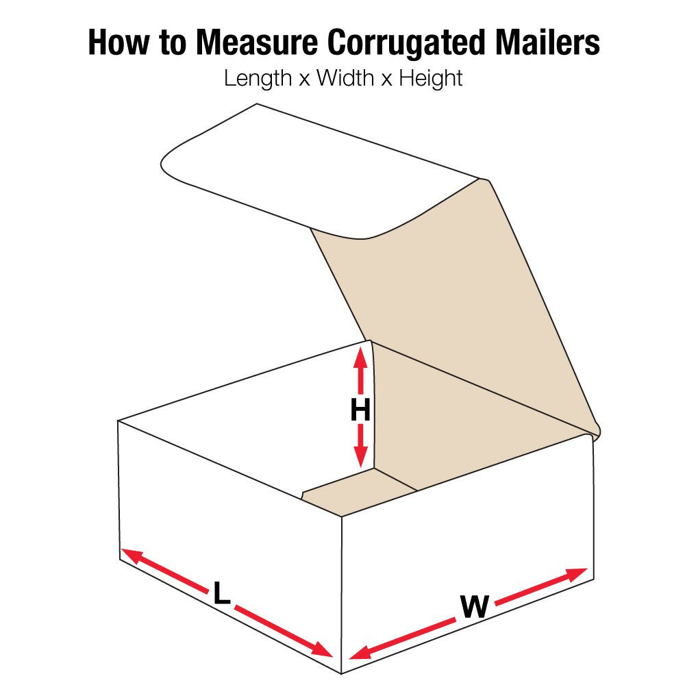White Corrugated Cardboard Mailing Boxes, 8" X 7" X 4", Pack of 50, Crush-Proof,