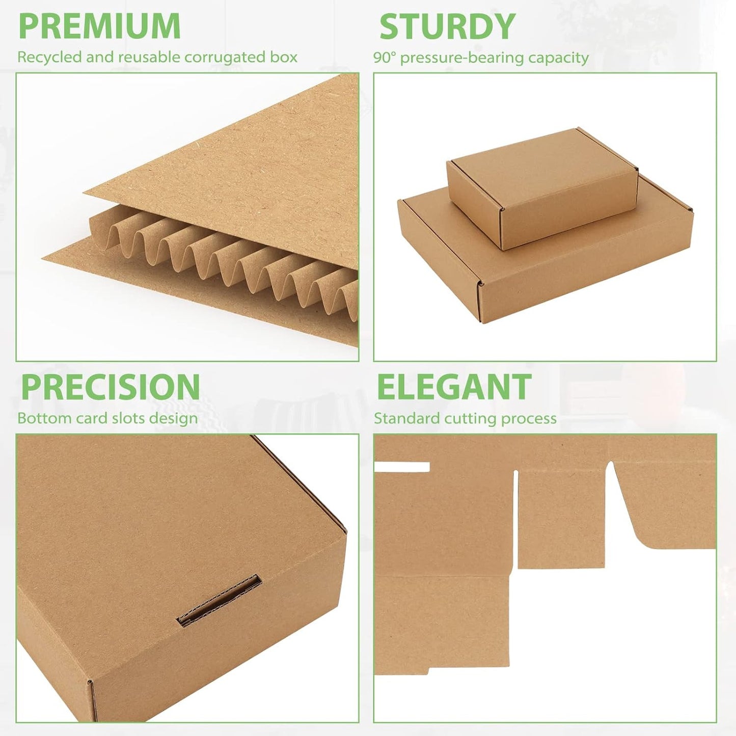 7X5X2 Shipping Boxes Set of 20, Brown Corrugated Cardboard Literature Mailer Box
