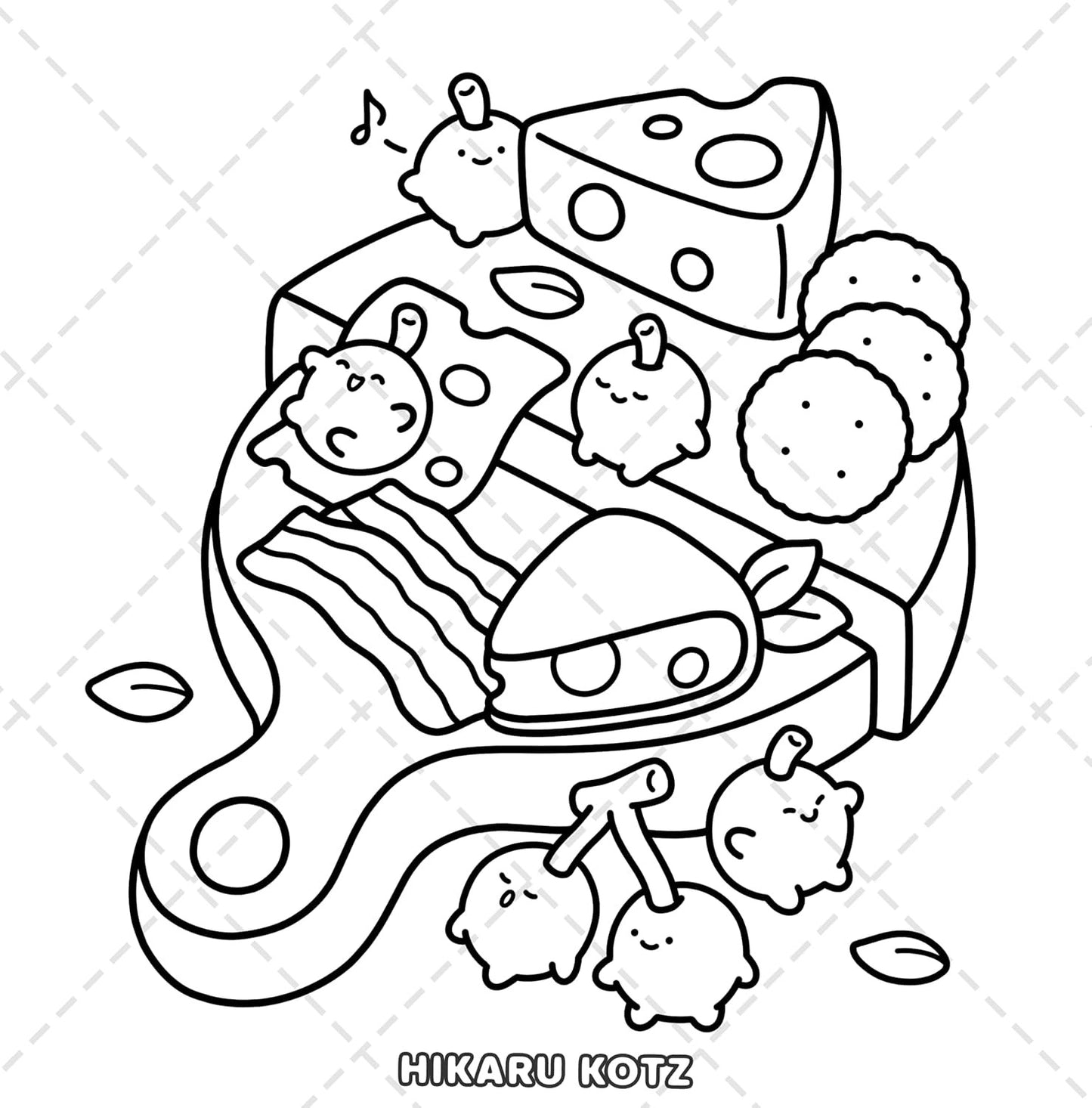 Veggie Life: Fruits and Vegetables Coloring Book for Adults and Teens