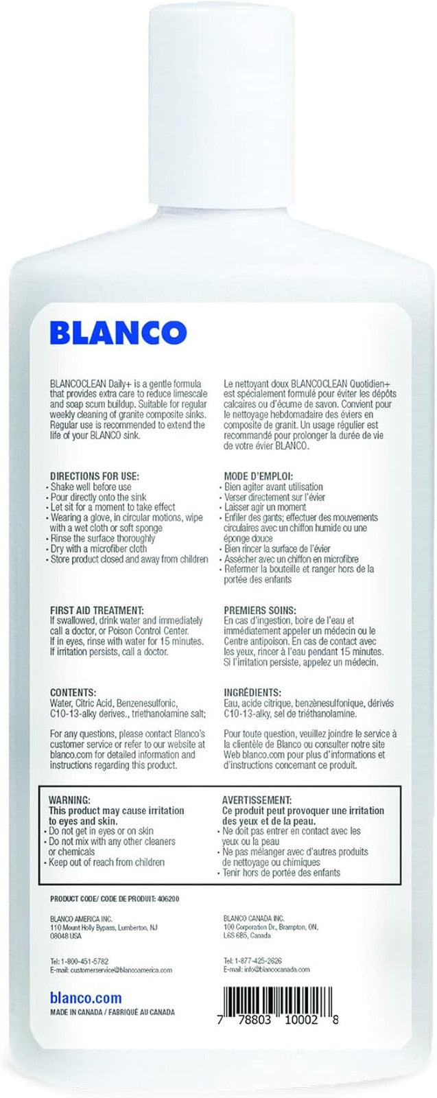 406200 CLEAN Daily Silgranit Sink Cleaner, 16 Oz, White
