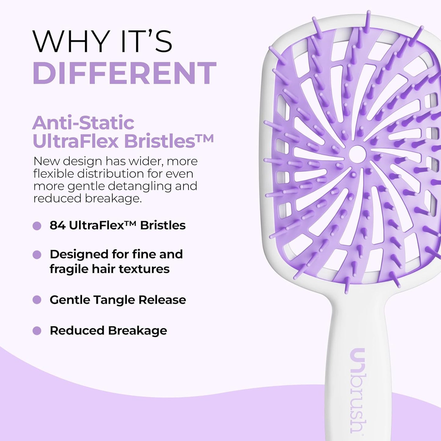 Unbrush plus — Curly Hair Brush for Gentle & Effective Detangling on Wet or Dry