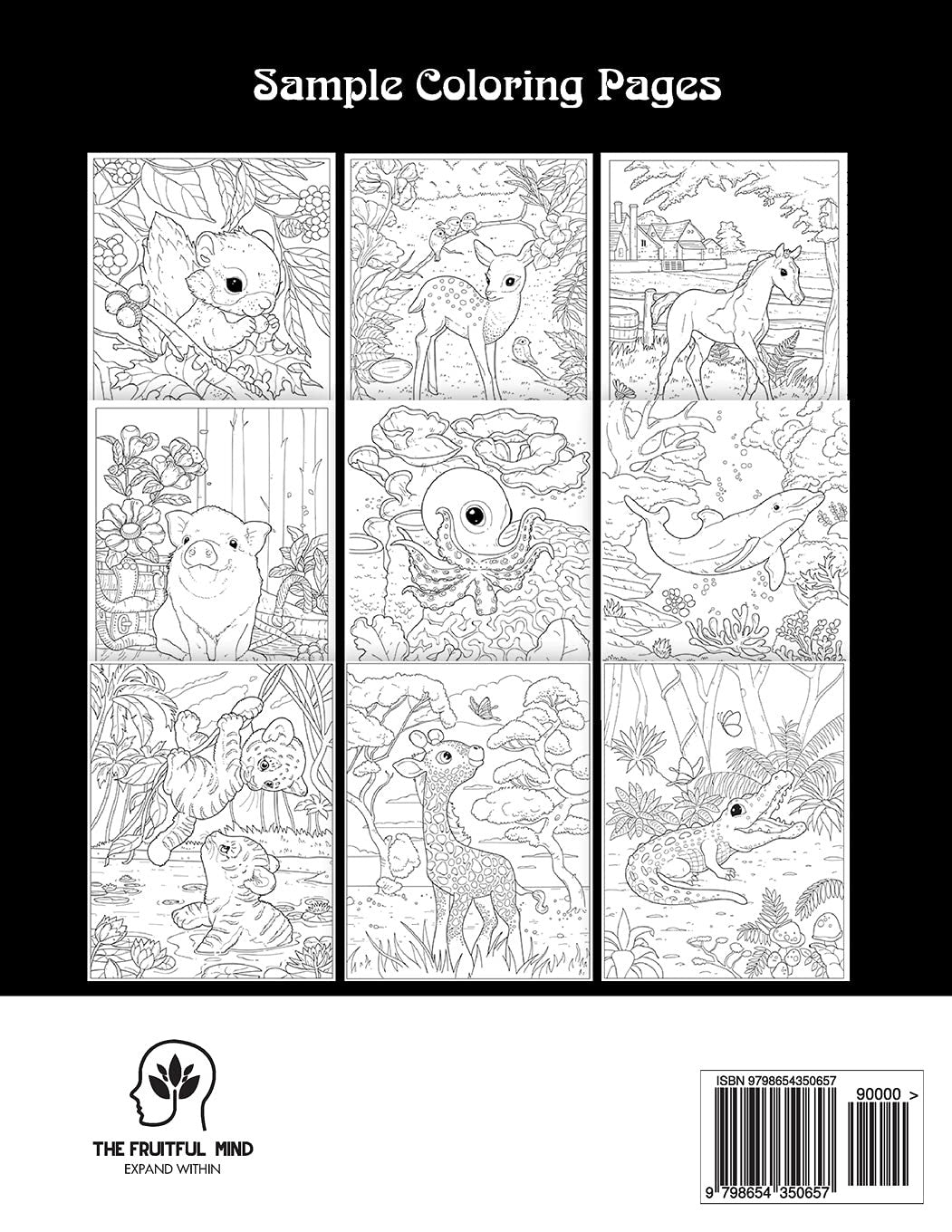 100 Baby Animals: a Coloring Book Featuring 100 Incredibly Cute and Lovable Baby