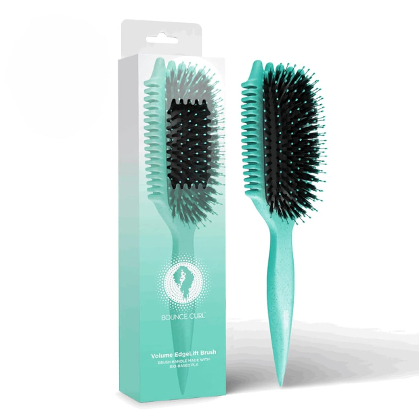 Volume Edgelift Brush, 5-In-1 Tool for Volumized Waves, Curls & Coils - Teal