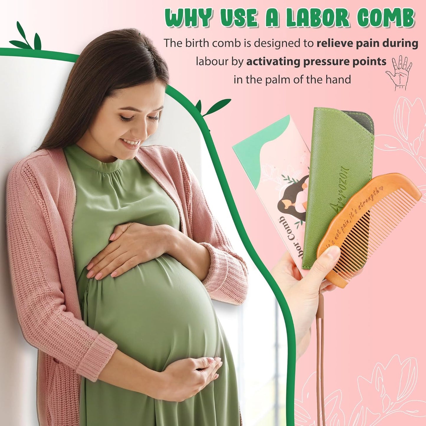 2 Pack Labor Comb Pregnancy Must Haves Labor and Delivery Essentials Birthing Co