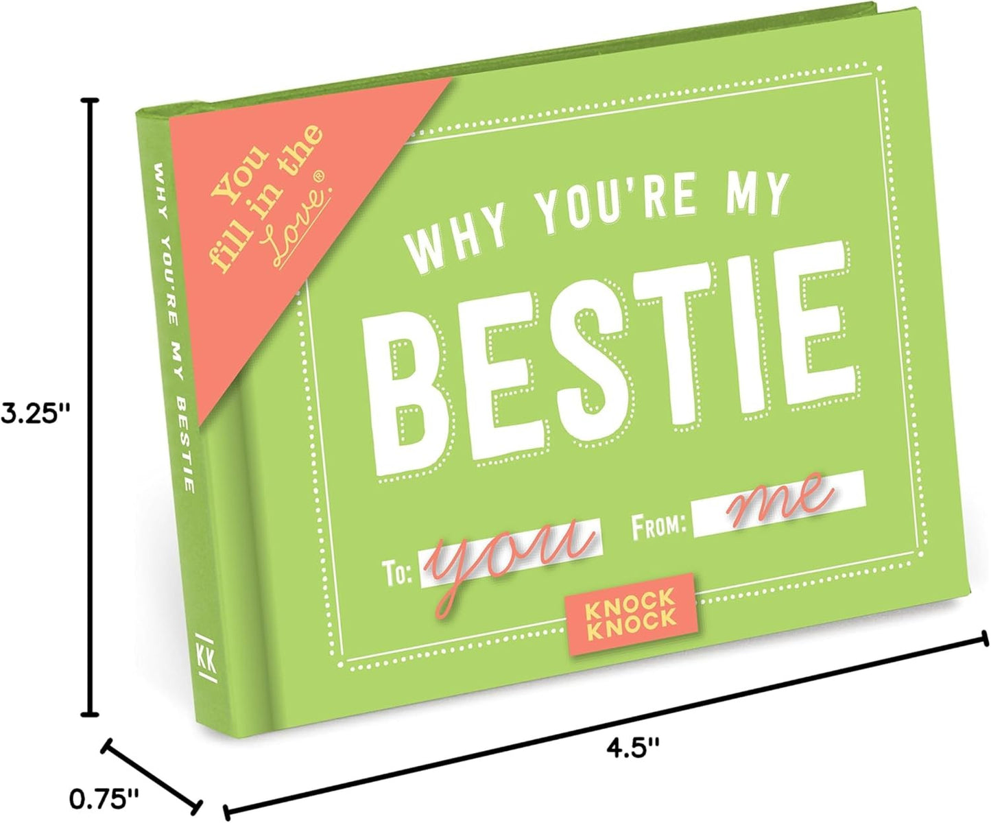 Why You'Re My Bestie Book Fill in the Love Fill-In-The-Blank Book Gift Journal,