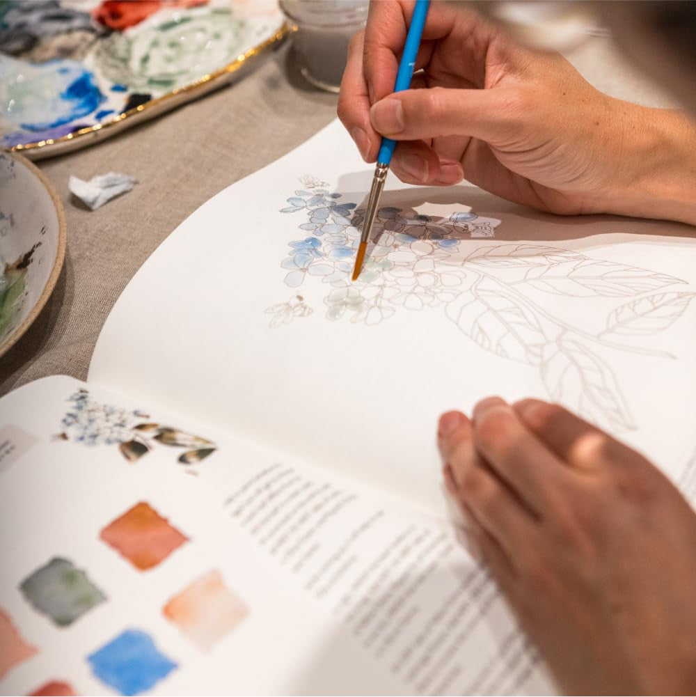 Watercolor Workbook: 30-Minute Beginner Botanical Projects on Premium Watercolor