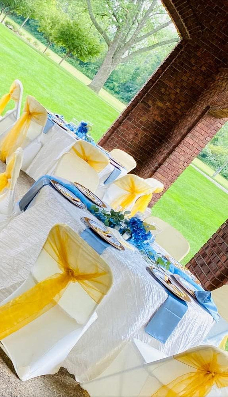 - 120 Inch round Crinkle Taffeta Tablecloth - White, Crushed Shiny Dining Table
