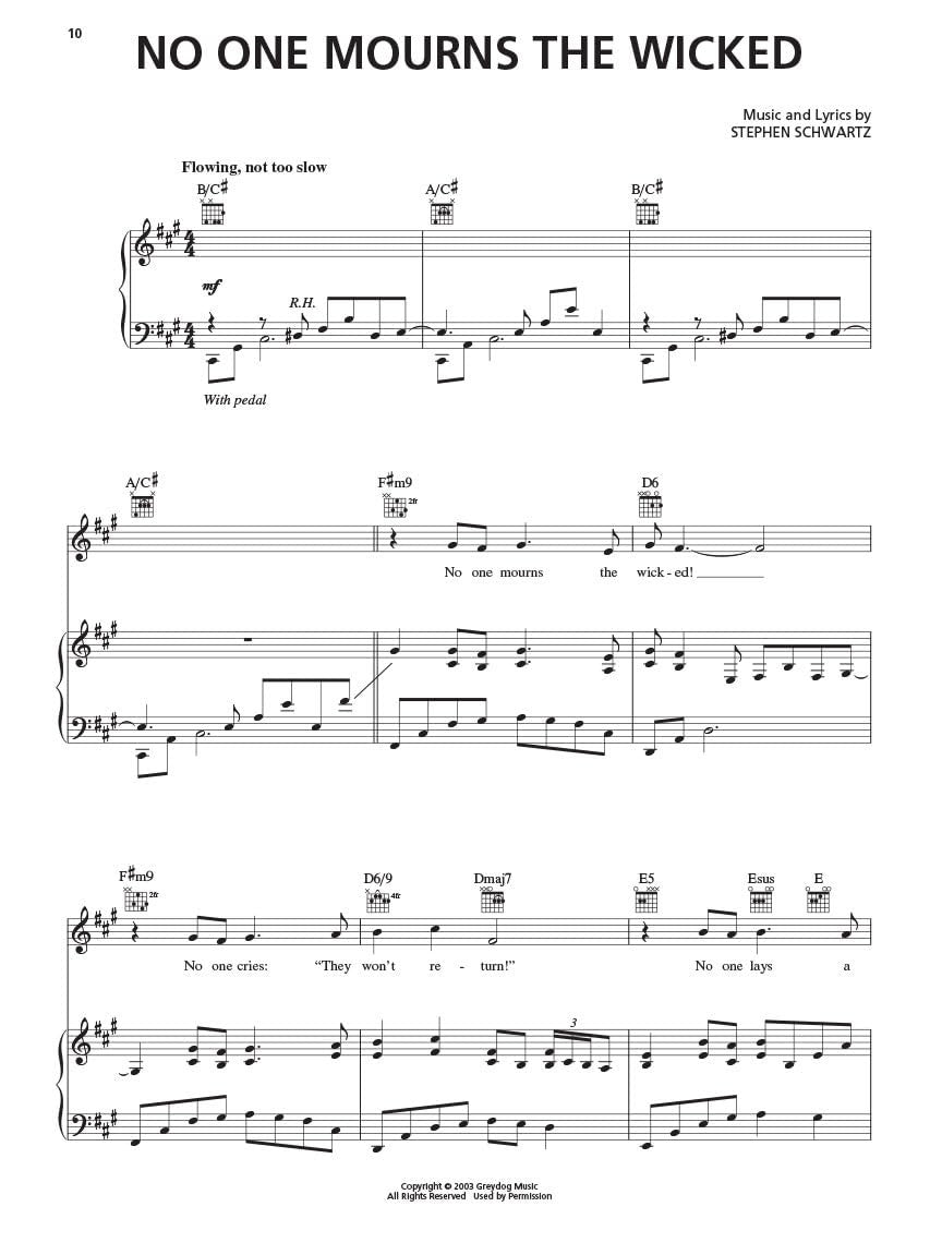 Wicked. a New Musical - Piano/Vocal Selections | Broadway Musical Songbook by St