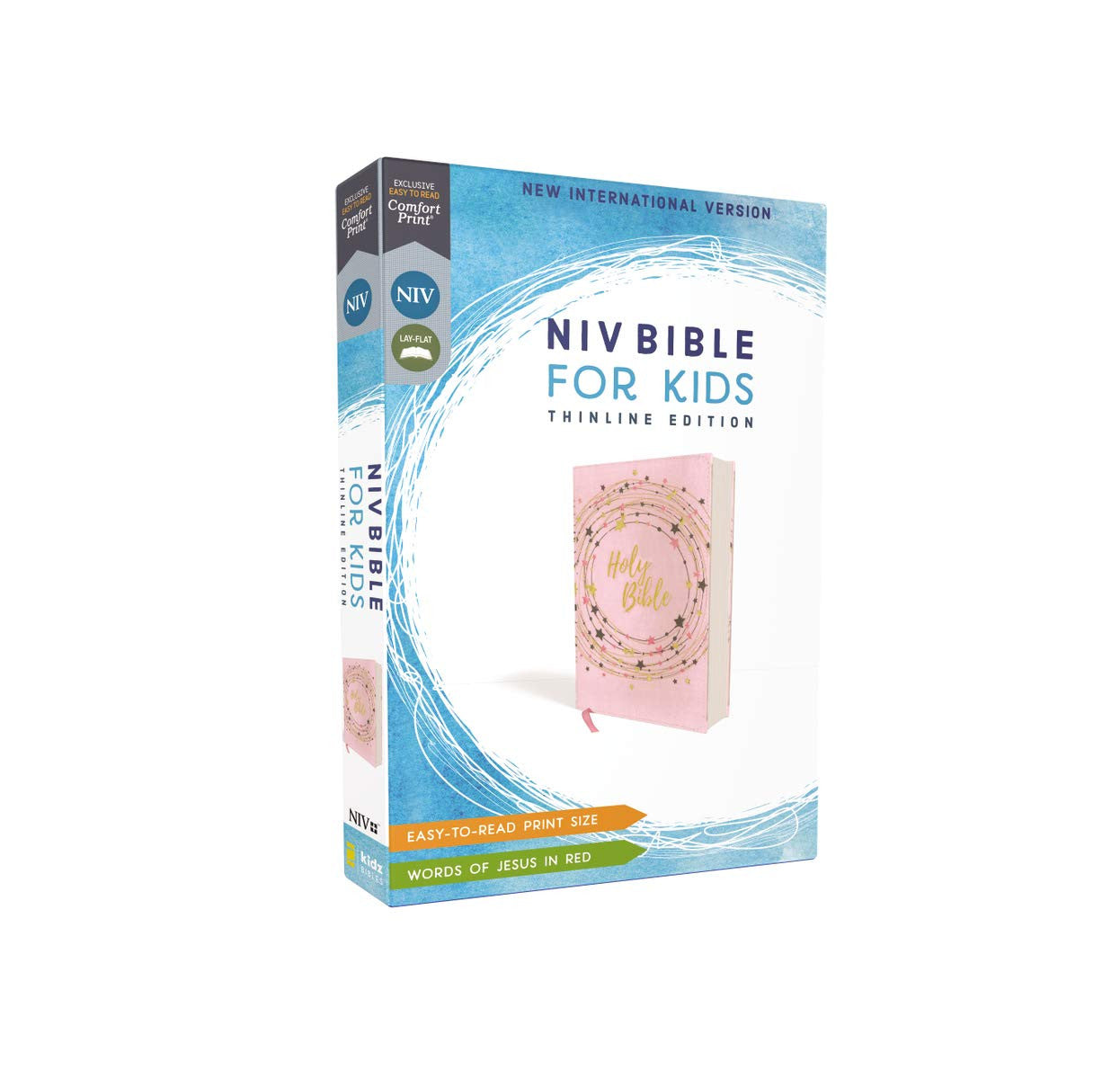 NIV, Bible for Kids, Flexcover, Pink/Gold, Red Letter, Comfort Print: Thinline E