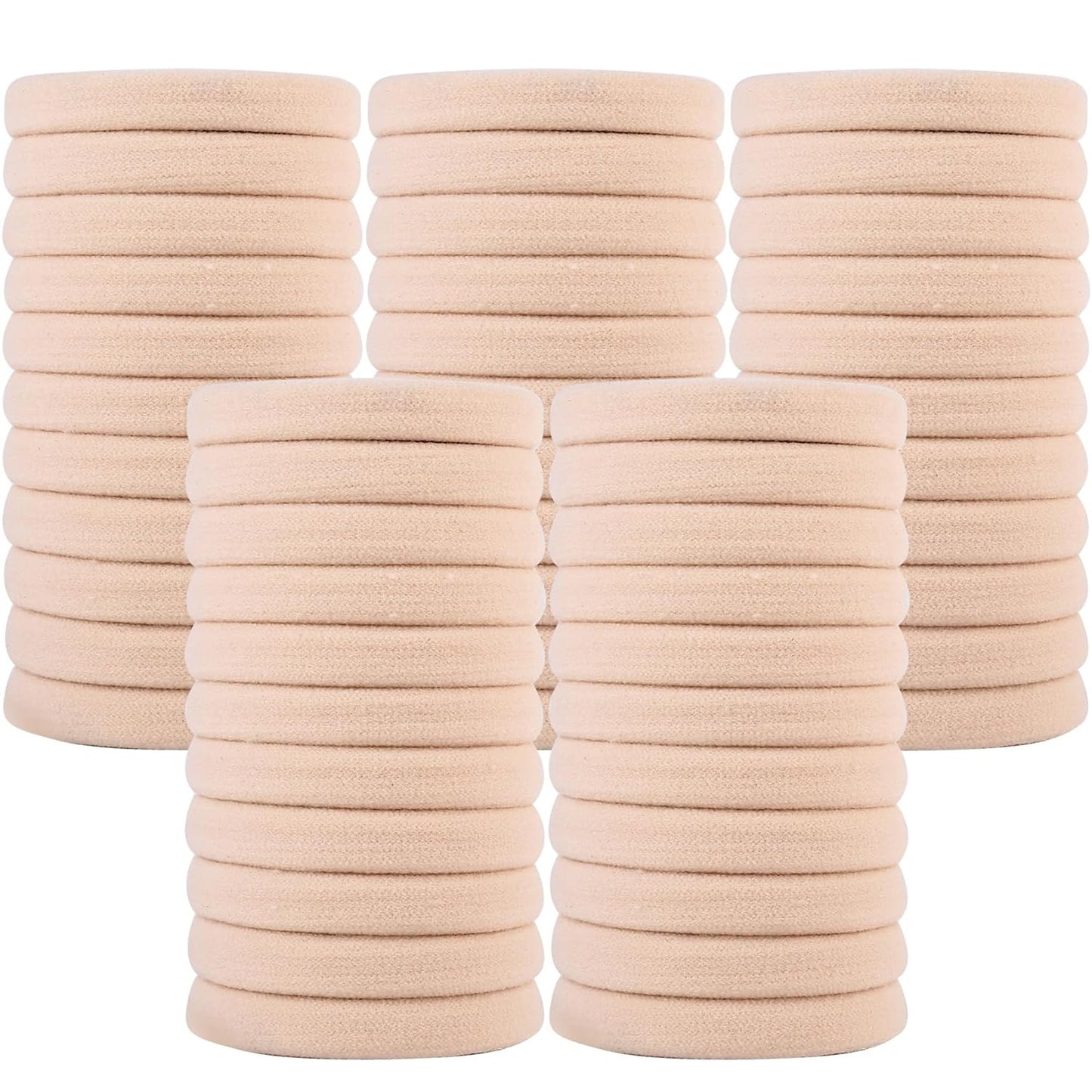 50PCS Large Blonde Hair Ties, Seamless Hair Bands, Soft Elastic Hair Ponytail Ho
