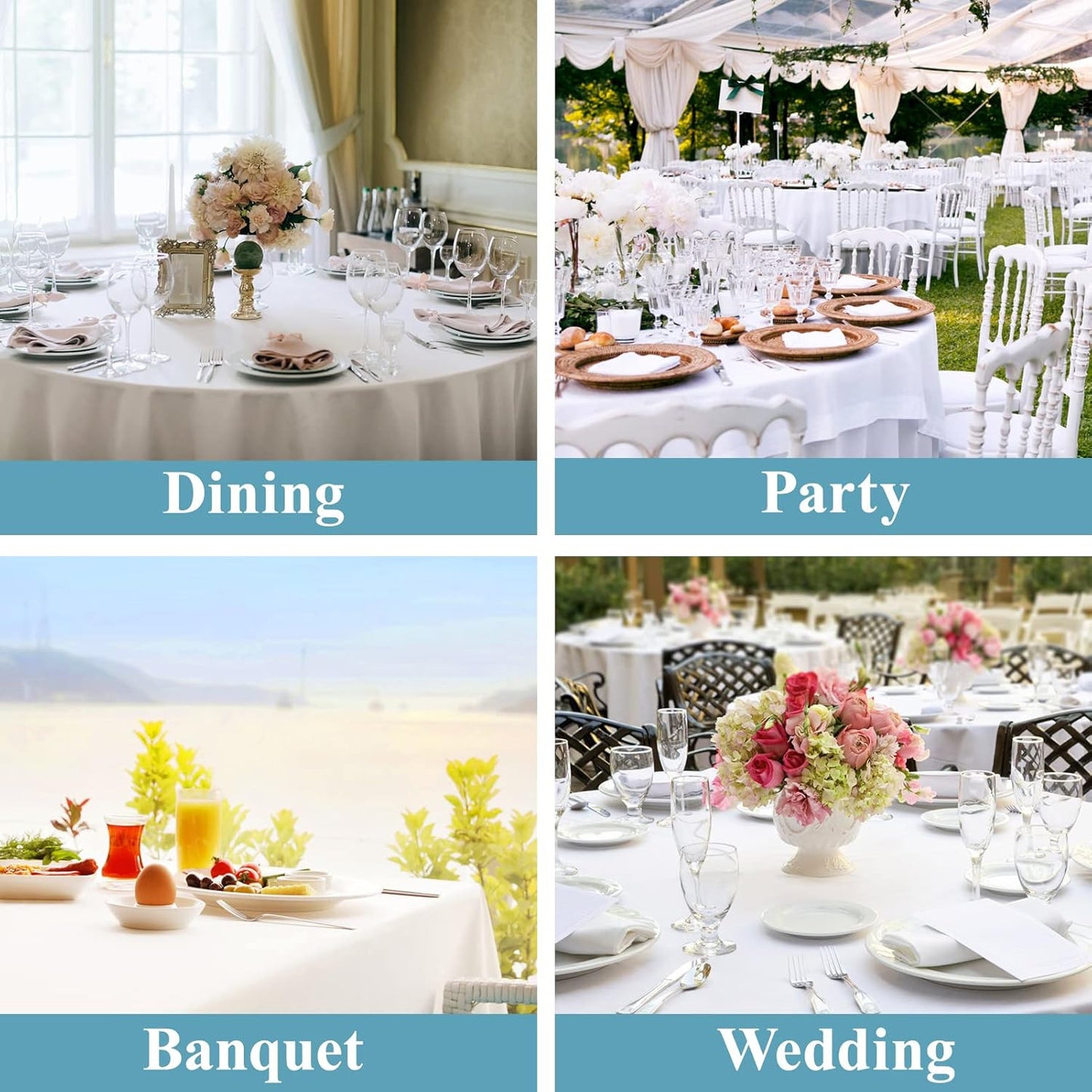120Inch round Tablecloth Polyester Table Cloth,Stain Resistant and Wrinkle Polye