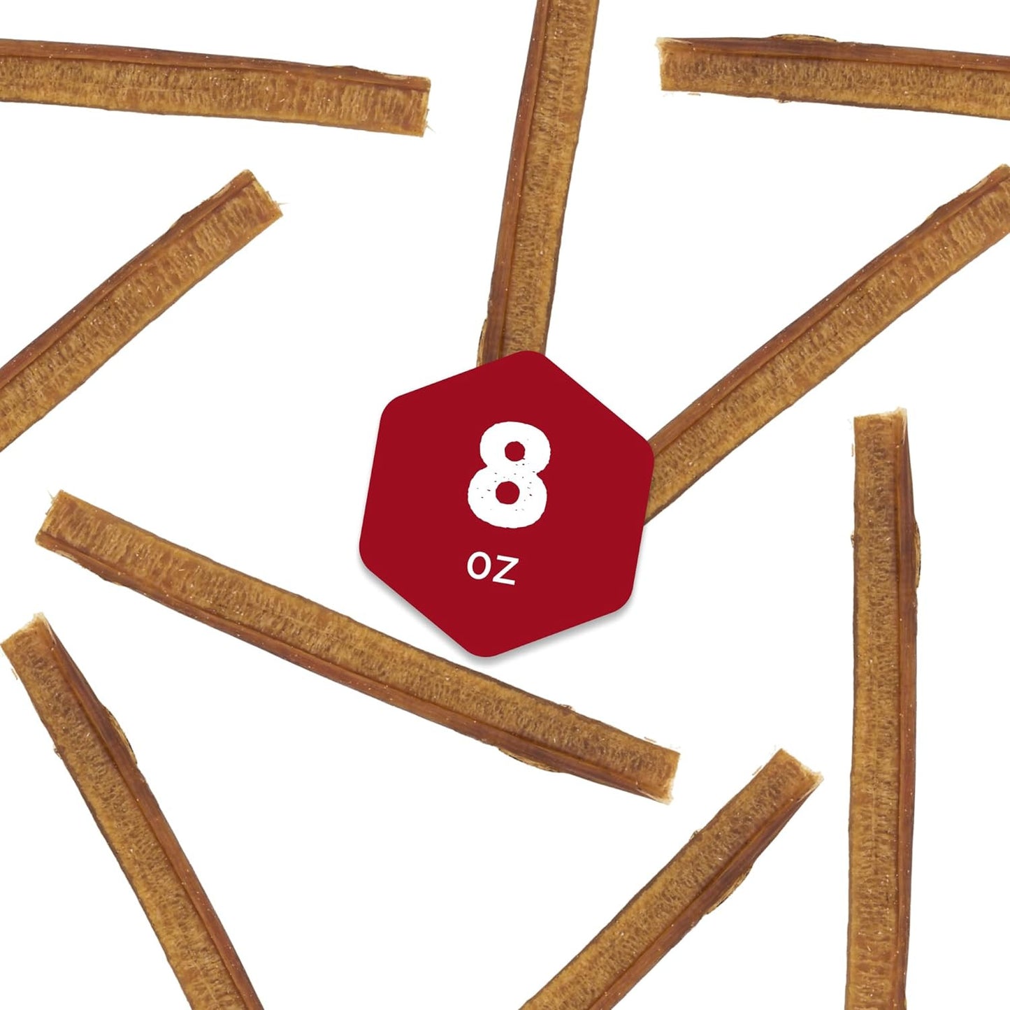 6 Inch Bully Sticks - 8 Oz (Pack of 1) - Natural Grass-Fed, Grain and Rawhide Fr