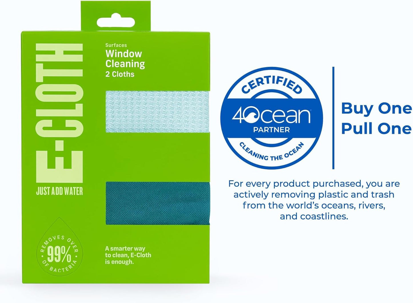 Window Cleaning Cloth - Eco Packaging - Glass Cleaning Cloth, Streak-Free Window