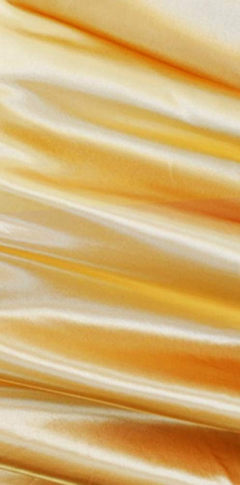 70 INCH round Silky Satin Tablecloth - Premium Fabric (Gold)