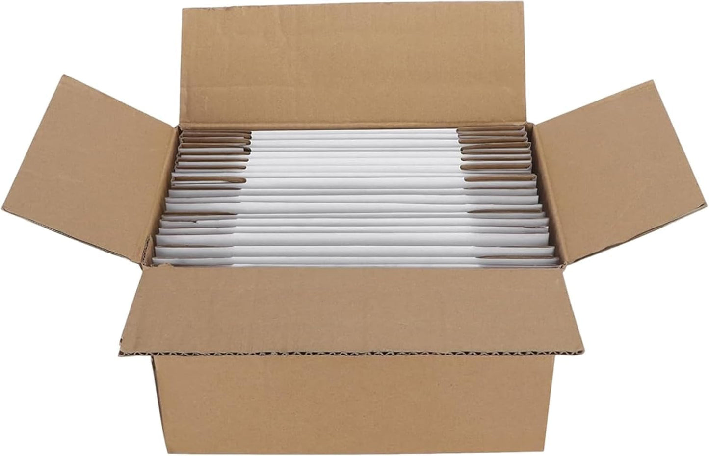 50 Pack 7X5X2 Small Shipping Boxes, White Corrugated Cardboard Packaging Box for