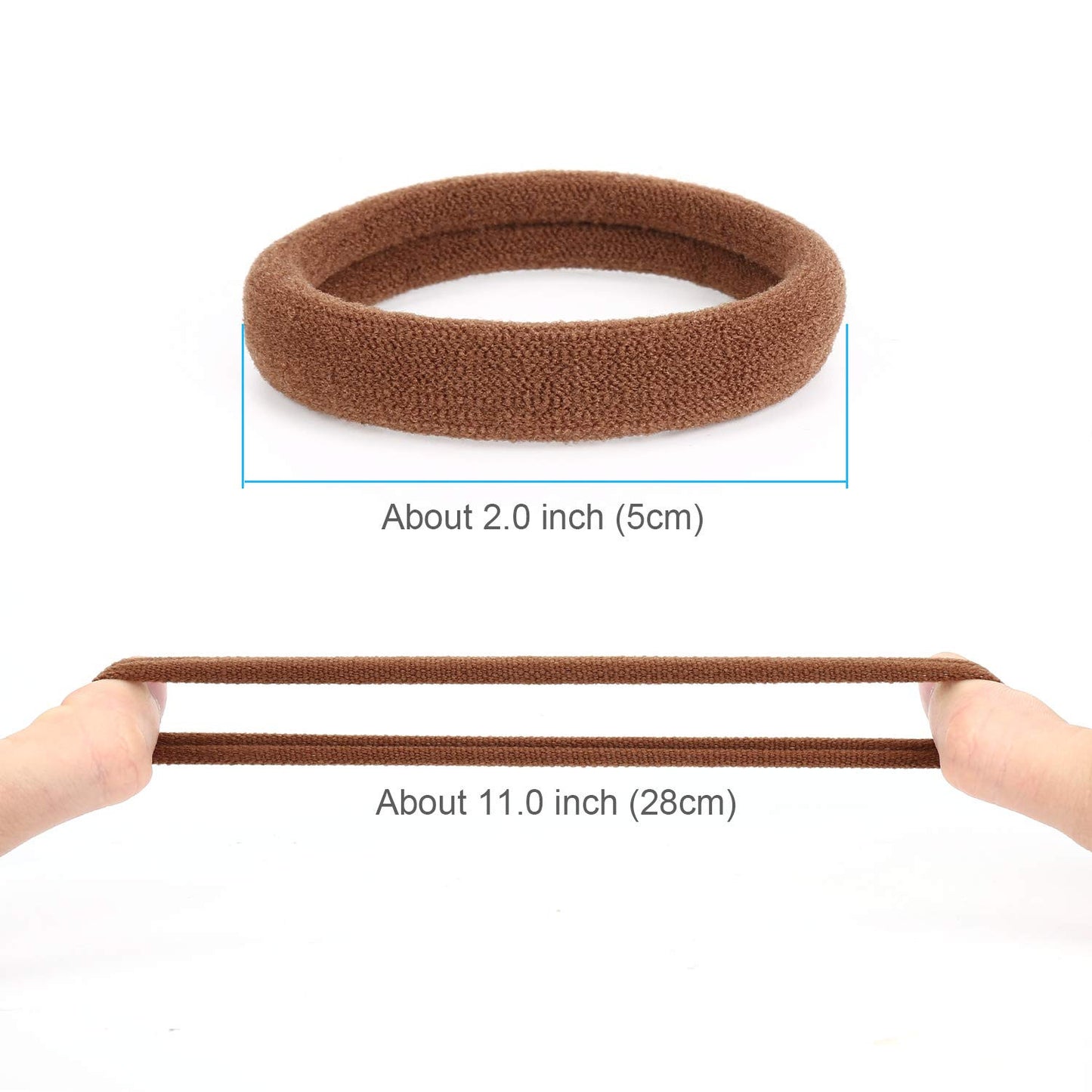 50PCS Hair Ties for Women, Cotton Seamless Hair Bands, Elastic Ponytail Holders,