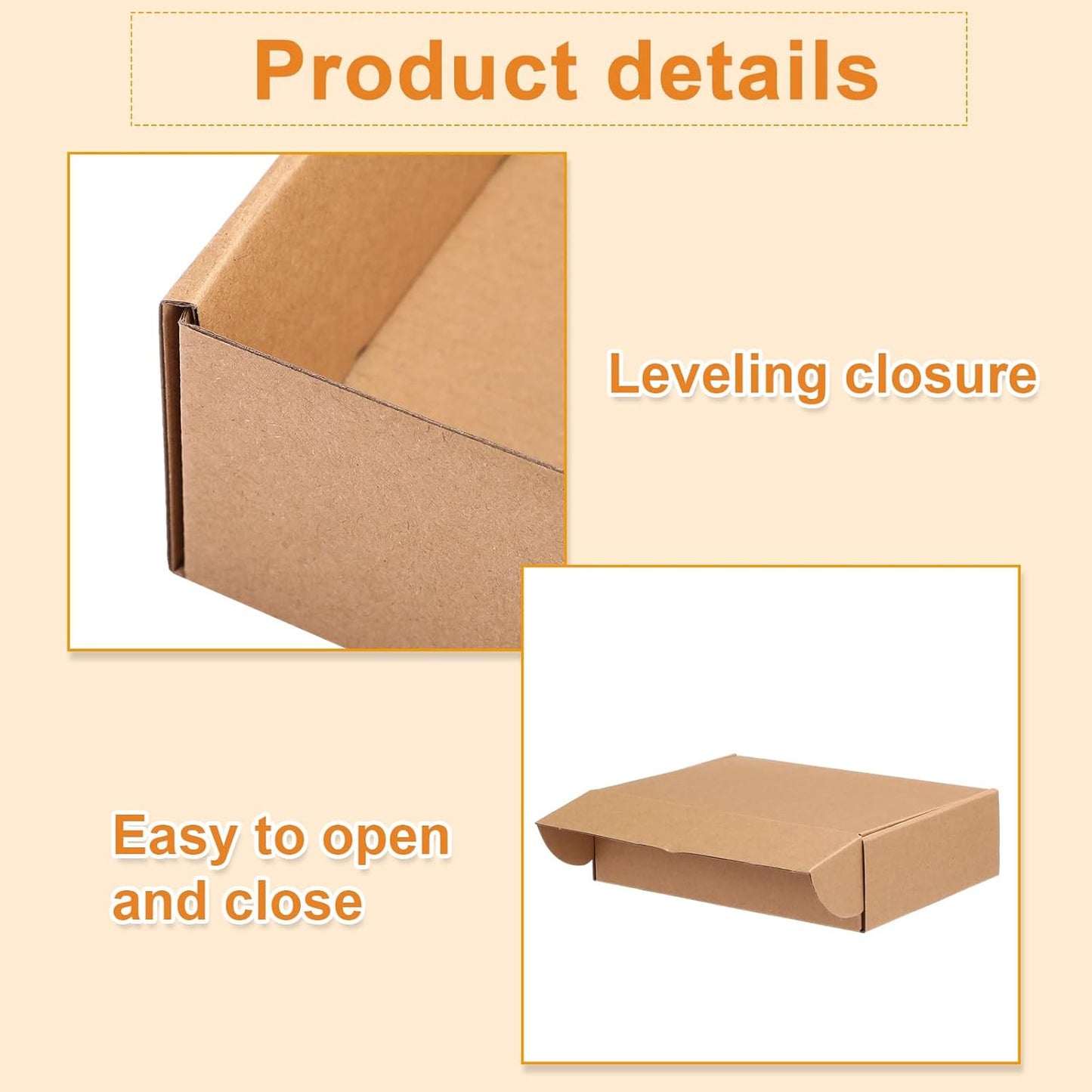 100 Pcs Shipping Boxes Cardboard Gift Corrugated Cardboard Boxes Mailer Packagin