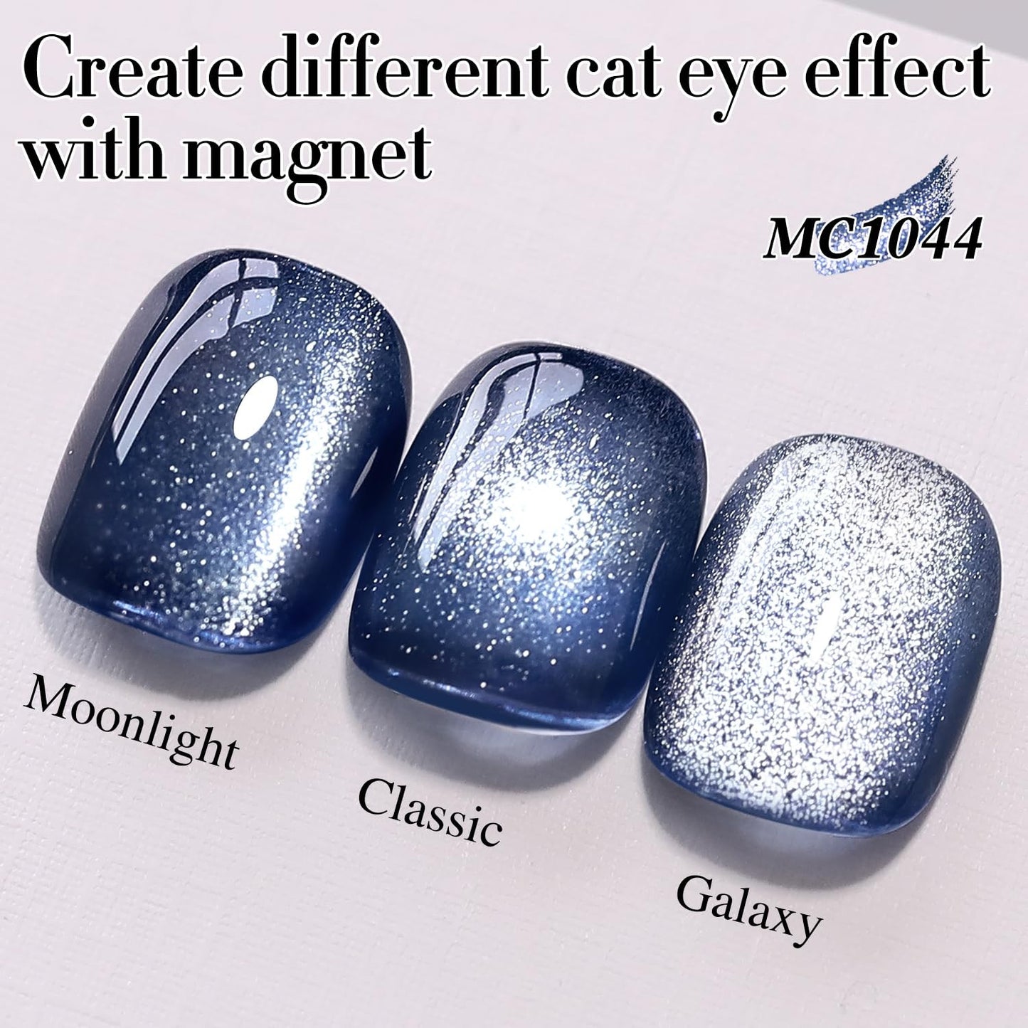 0.5 OZ Cat Eye Gel Polish with Magnet 15ML Holographic Glitter Shimmer Transluce