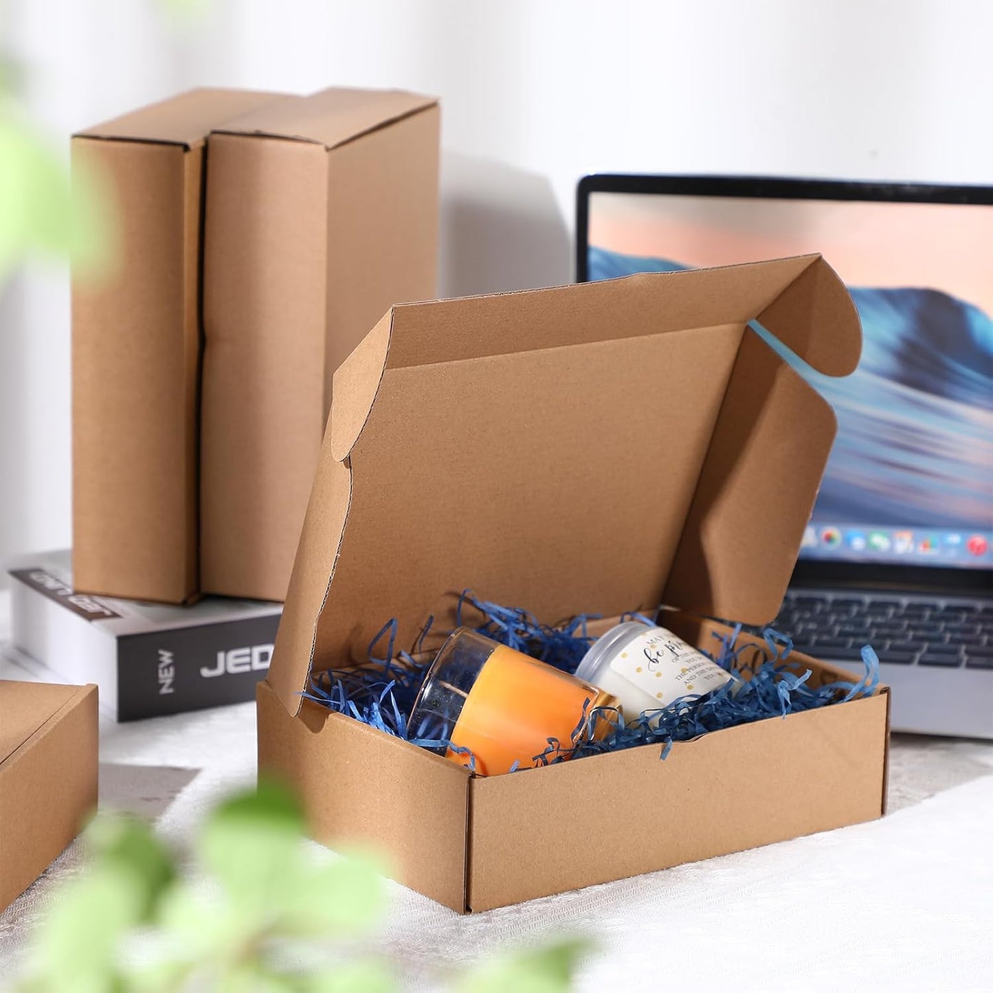 100 Pcs Shipping Boxes Cardboard Gift Corrugated Cardboard Boxes Mailer Packagin