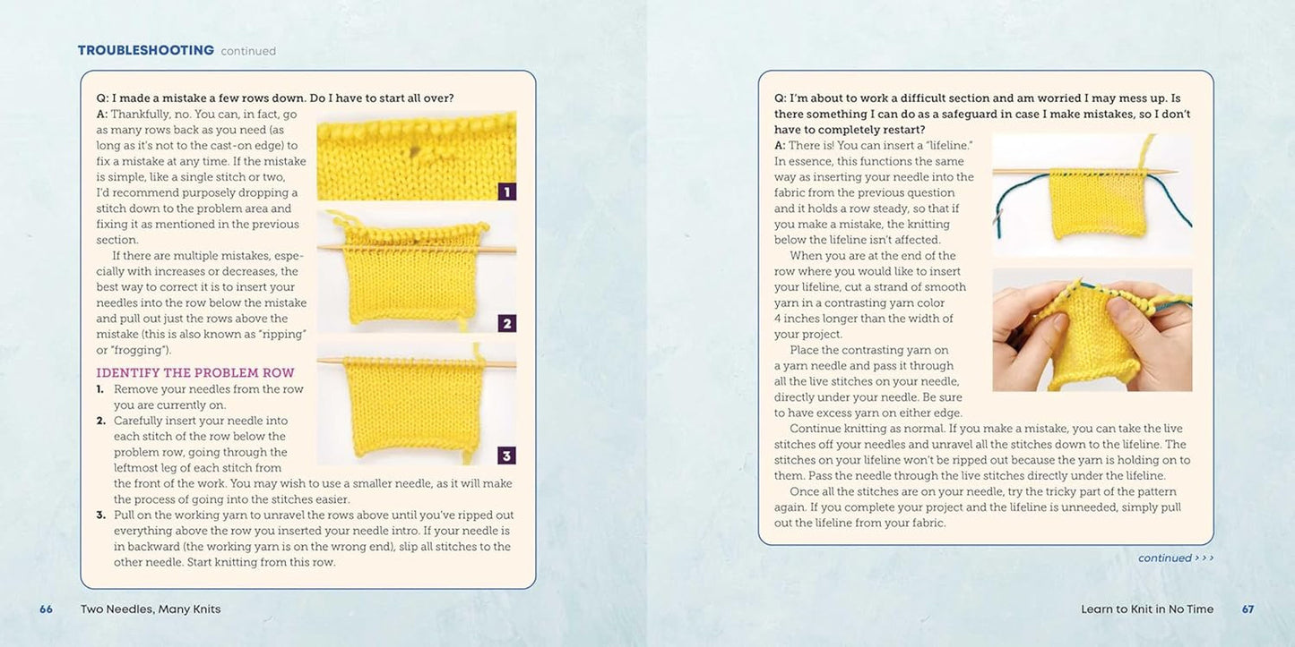 Two Needles, Many Knits: the New Knitter'S Guide with Easy Patterns