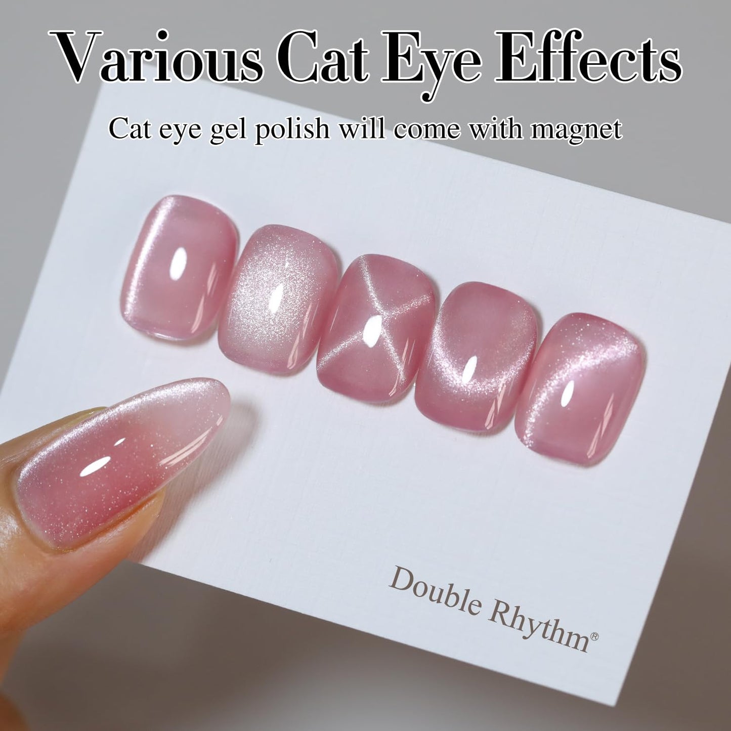 0.5 OZ Cat Eye Gel Polish with Magnet 15ML Holographic Glitter Shimmer Transluce