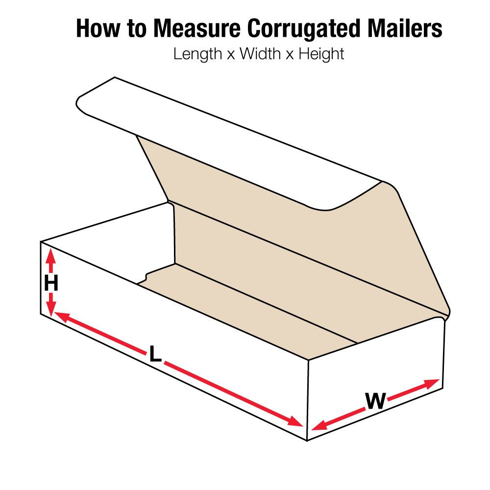 White Corrugated Cardboard Mailing Boxes, 7 1/2 X 3 1/4 X 1 3/4 Inches, Pack of