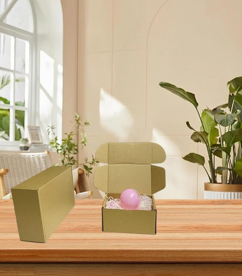 7X5X2 Inch Set of 50 Pack Brown Corrugated Shipping Boxes - Cardboard Boxes for