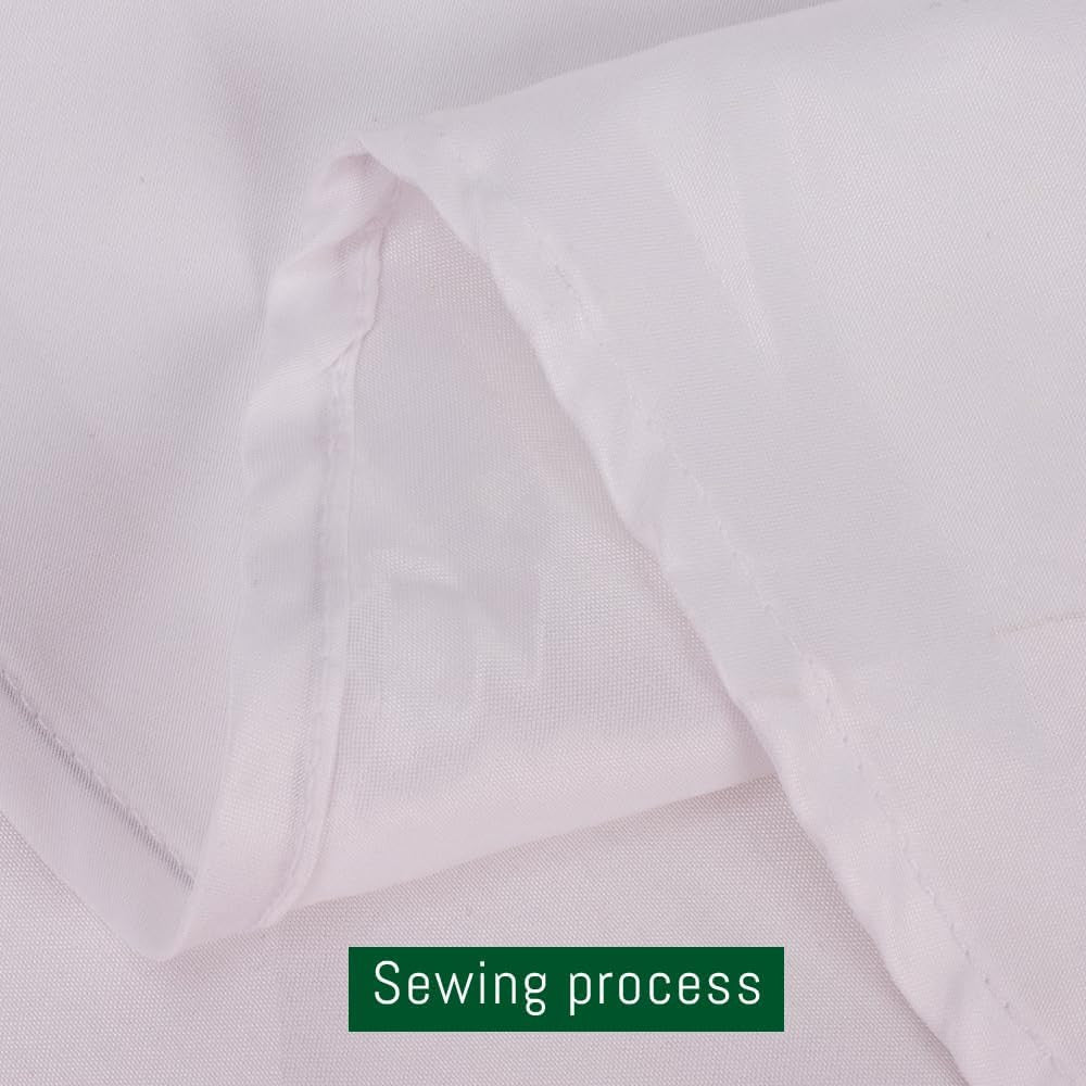 10 Pack round Tablecloth White 120 Inch, Stain Resistant and Wrinkle Polyester F