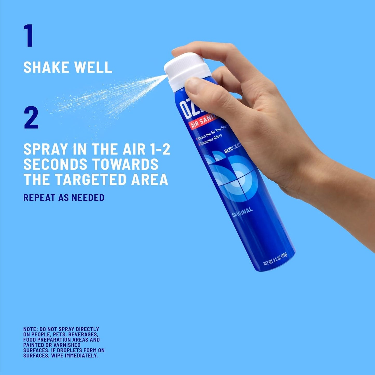 0.8 Oz. Air Sanitizer & Odor Eliminator for Homes, Cars, Offices and More, Vanil