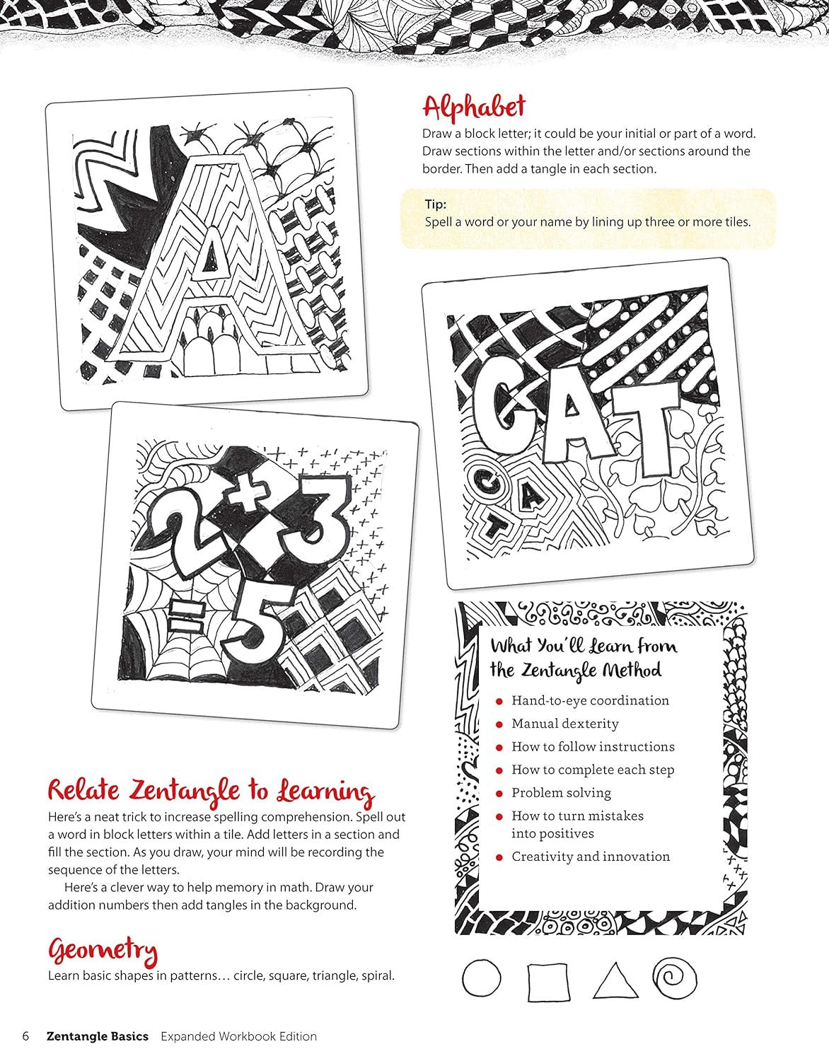 Zentangle Basics, Expanded Workbook Edition: a Creative Art Form Where All You N