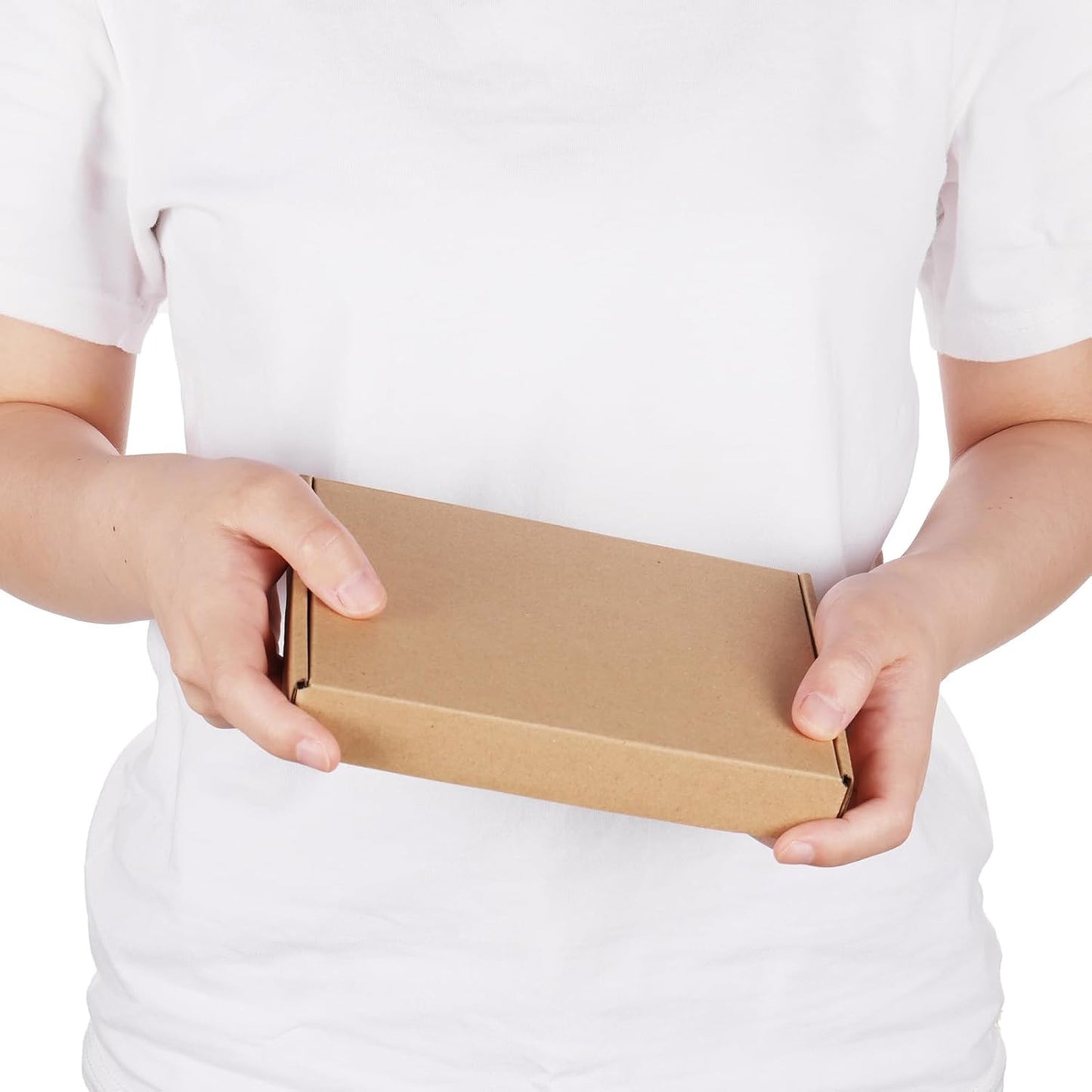7X5X1 Inch Shipping Boxes Bulk 25 Pack Brown, Tab Lock Tuck Top Mailer Boxes for