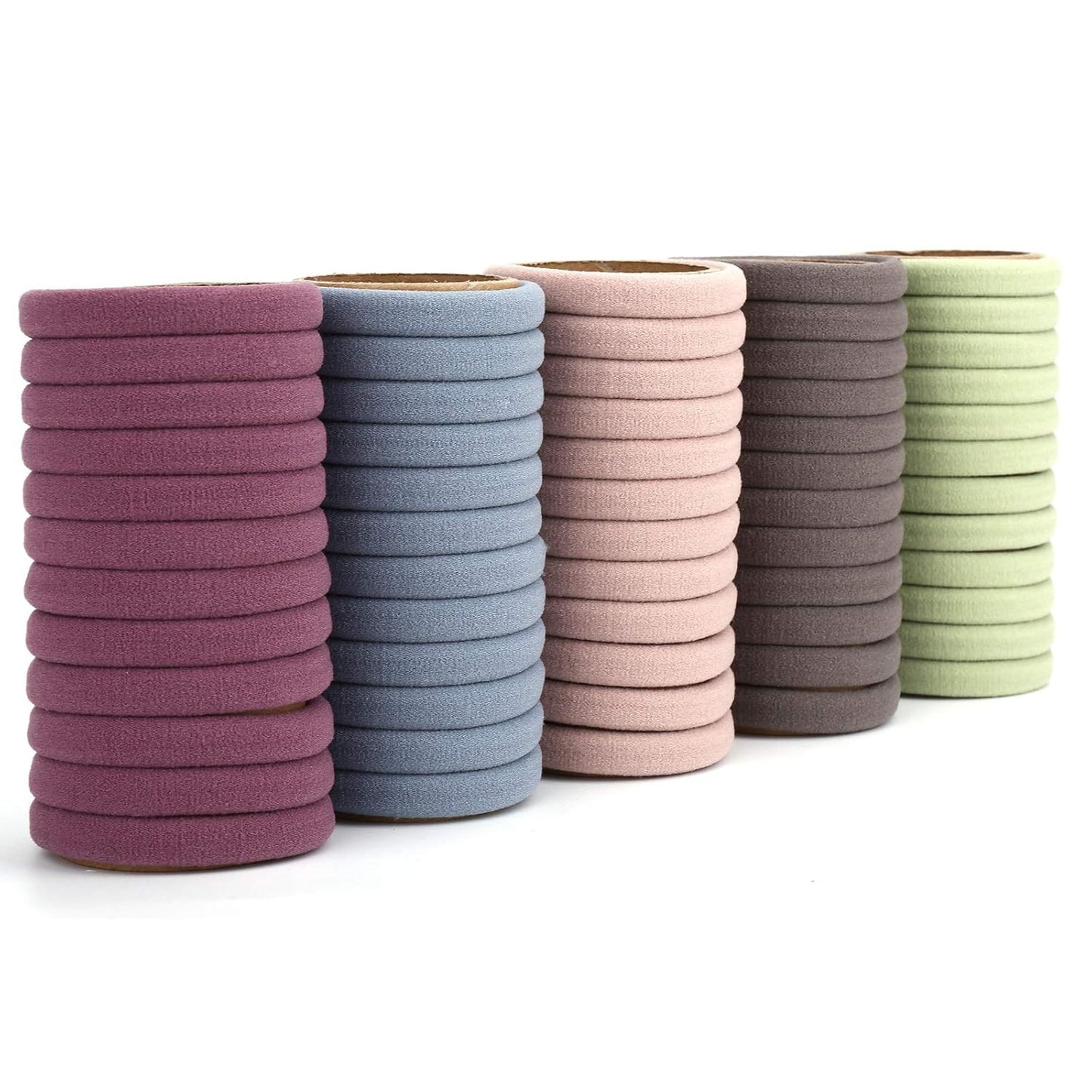 50PCS Large Hair Ties, Thick Cotton Seamless Hair Ties, Hair Elastic Ponytail Ho