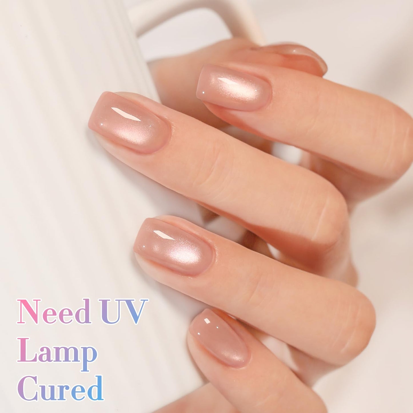 0.5 OZ Cat Eye Gel Polish with Magnet 15ML Holographic Glitter Shimmer Transluce
