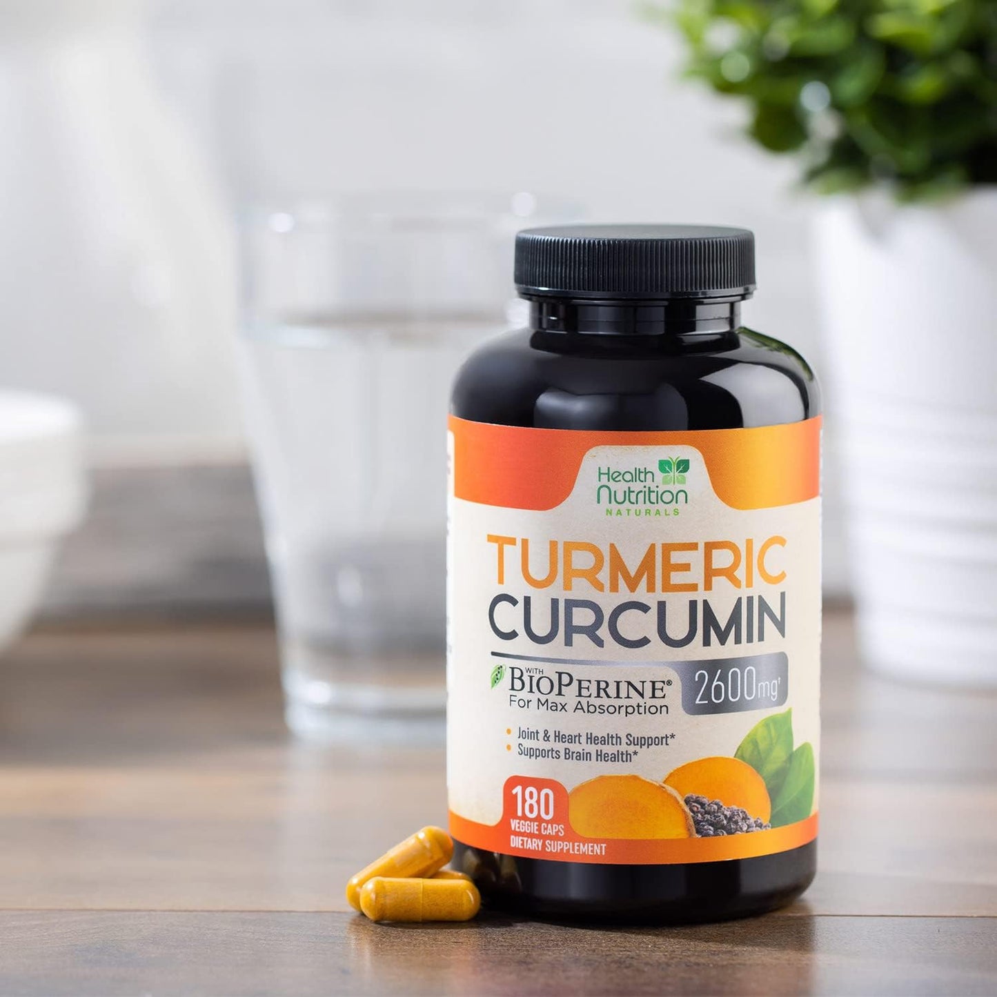 Turmeric Curcumin Supplement 2600Mg - 95% Curcuminoids with Organic Turmeric & B