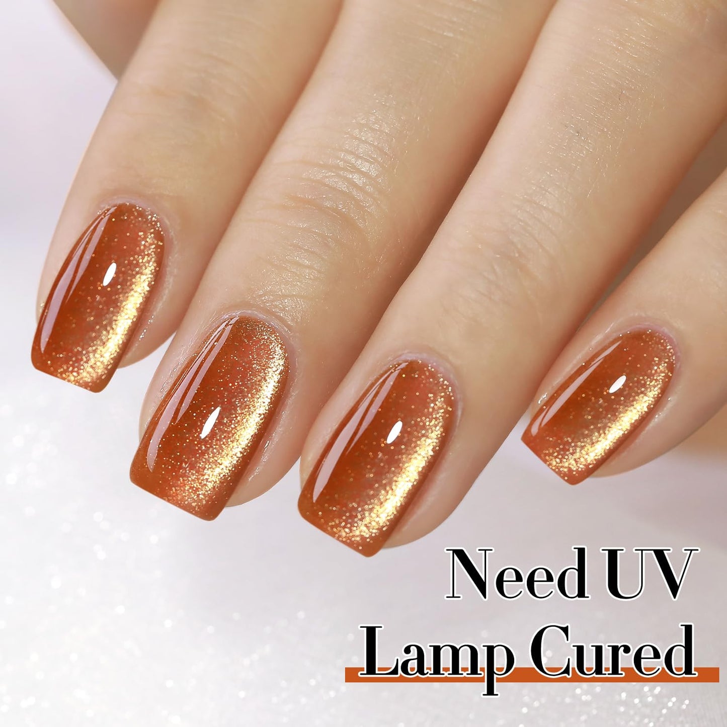 0.5 OZ Cat Eye Gel Polish with Magnet 15ML Holographic Glitter Shimmer Transluce