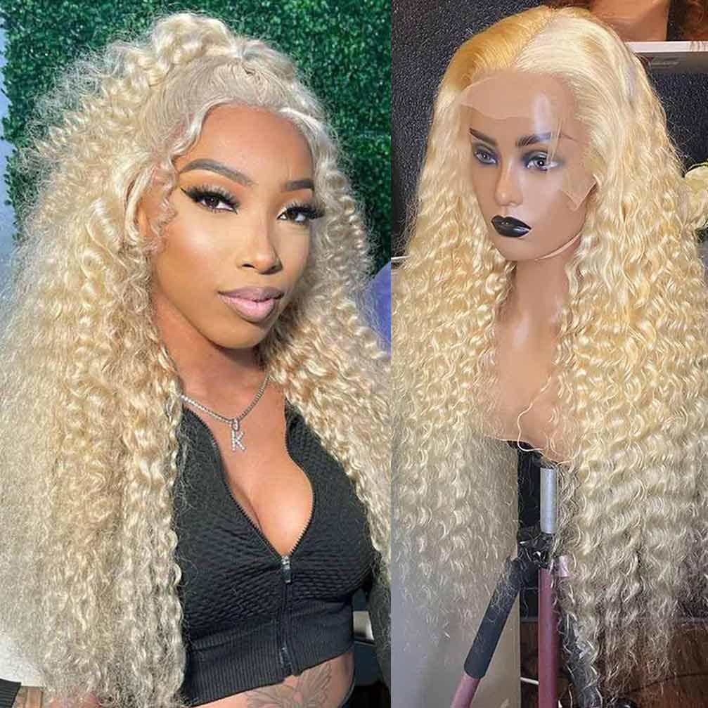 13x4 Lace Front Wigs Human Hair Pre Plucked 180 Density Brazilian Wet and Wavy Human Hair Wigs for Black Women Glueless Curly Lace Frontal Wig Natural Color (22 Inch)