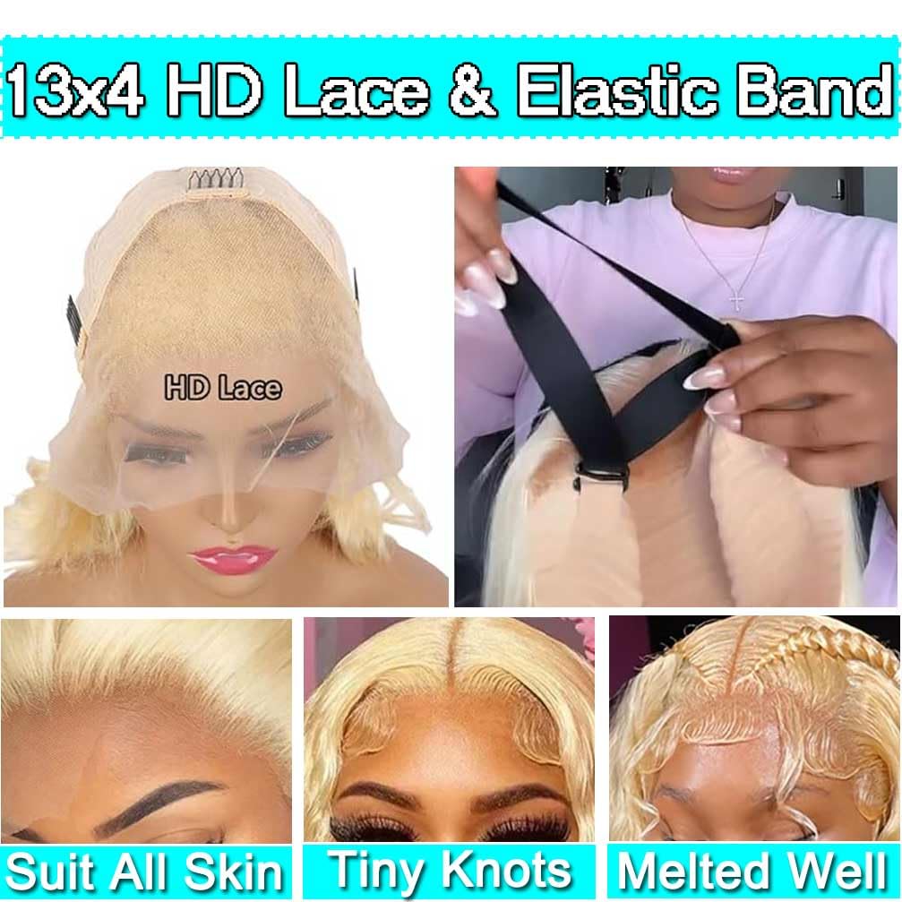 13x4 Lace Front Wigs Human Hair Pre Plucked 180 Density Brazilian Wet and Wavy Human Hair Wigs for Black Women Glueless Curly Lace Frontal Wig Natural Color (22 Inch)