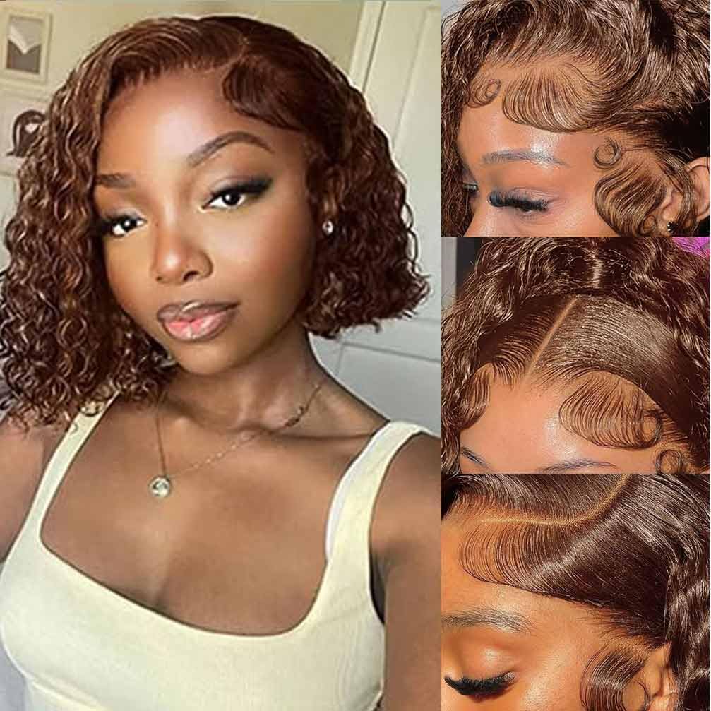 13x4 Lace Front Wigs Human Hair Pre Plucked 180 Density Brazilian Wet and Wavy Human Hair Wigs for Black Women Glueless Curly Lace Frontal Wig Natural Color (22 Inch)