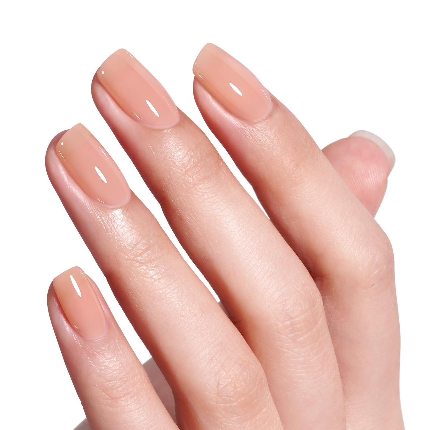 AILLSA Milky Pink Nude Gel Nail Polish, 15ml Translucent Soak Off UV LED Light Cure Gel Polish, Long Lasting for French Nail Art Salon DIY Manicure at Home