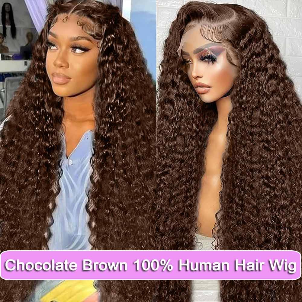 13x4 Lace Front Wigs Human Hair Pre Plucked 180 Density Brazilian Wet and Wavy Human Hair Wigs for Black Women Glueless Curly Lace Frontal Wig Natural Color (22 Inch)